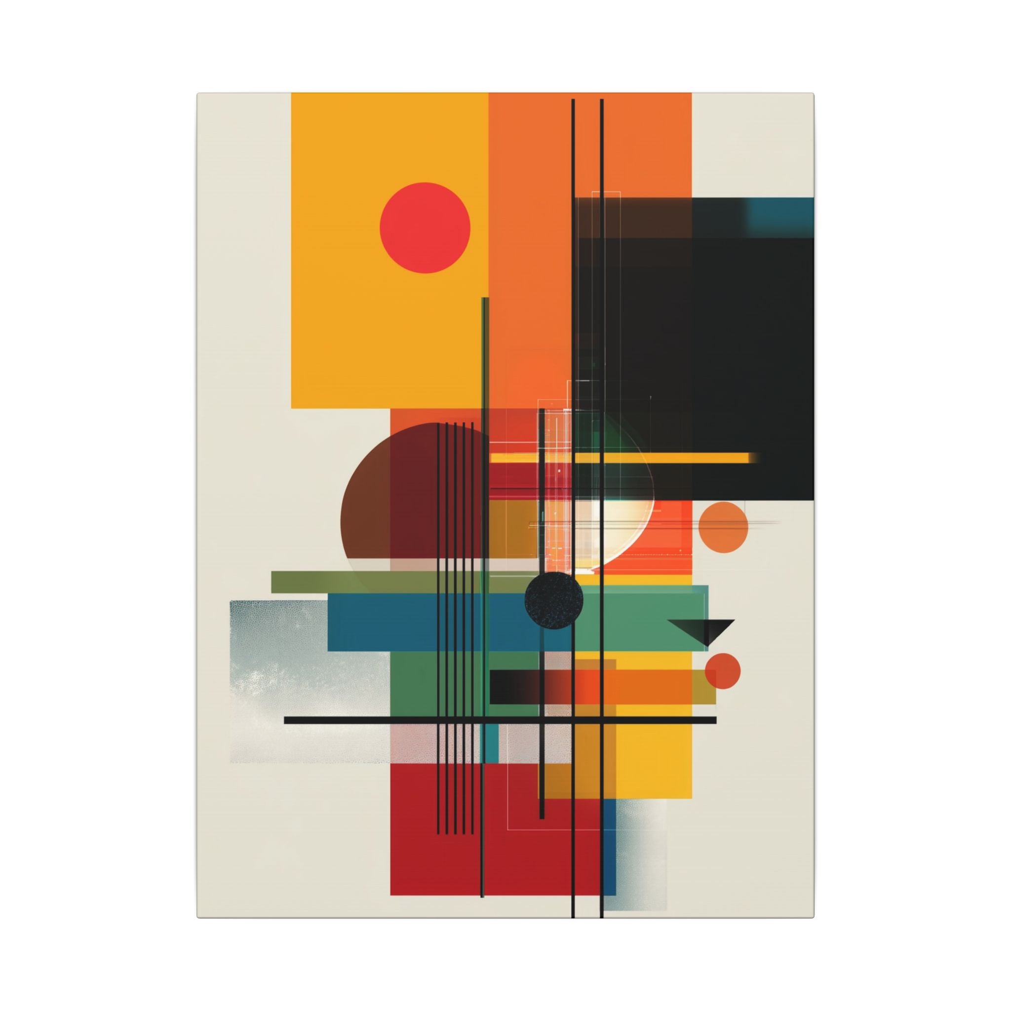 Geometric Harmony: Bauhaus Intersections, Constructivist Layers, Abstract Color Blocks   |   Custom Orders Accepted