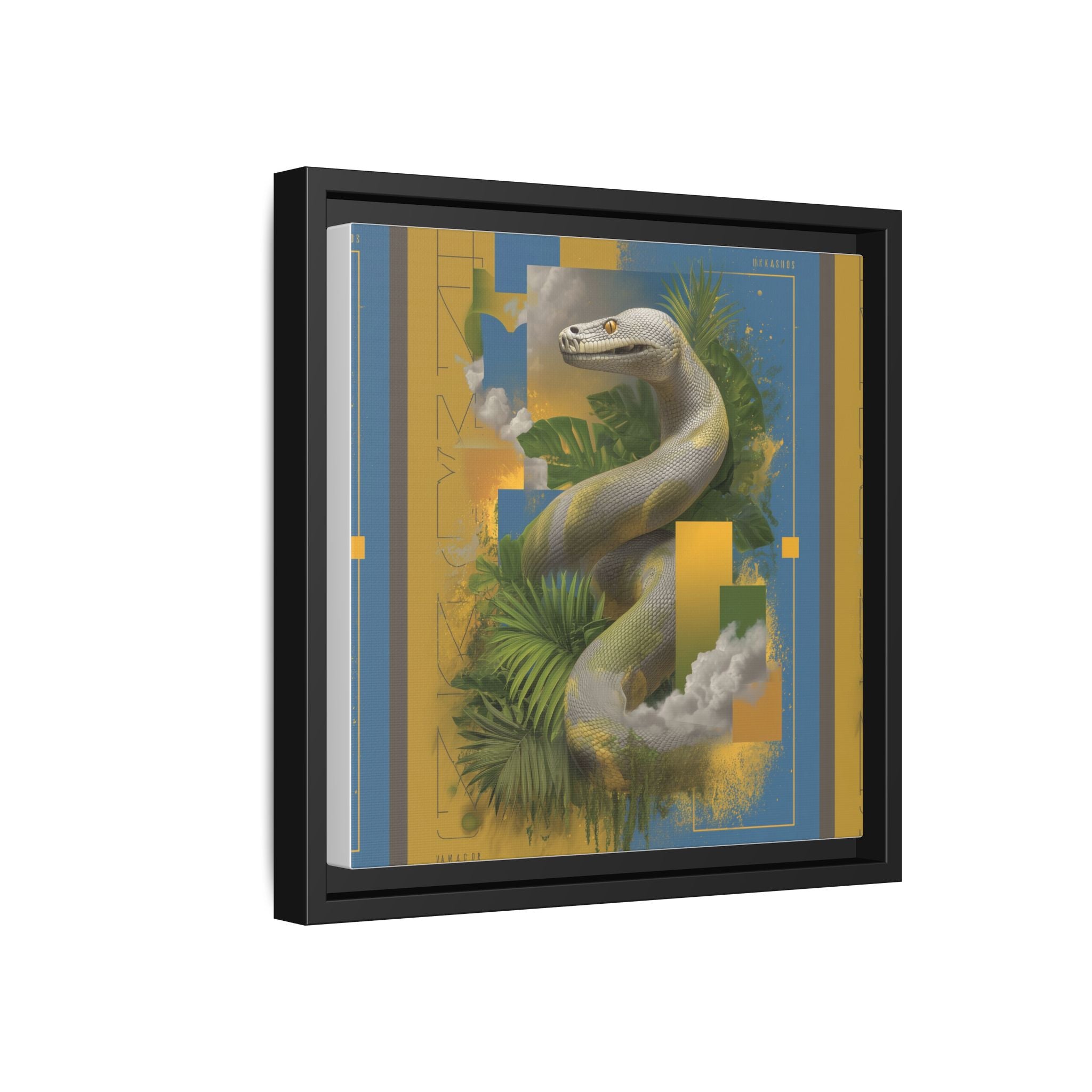 Serpent of Surreal Geometries: Tropical Hyperrealism, Digital Snake Illustration   |    Custom Orders Available