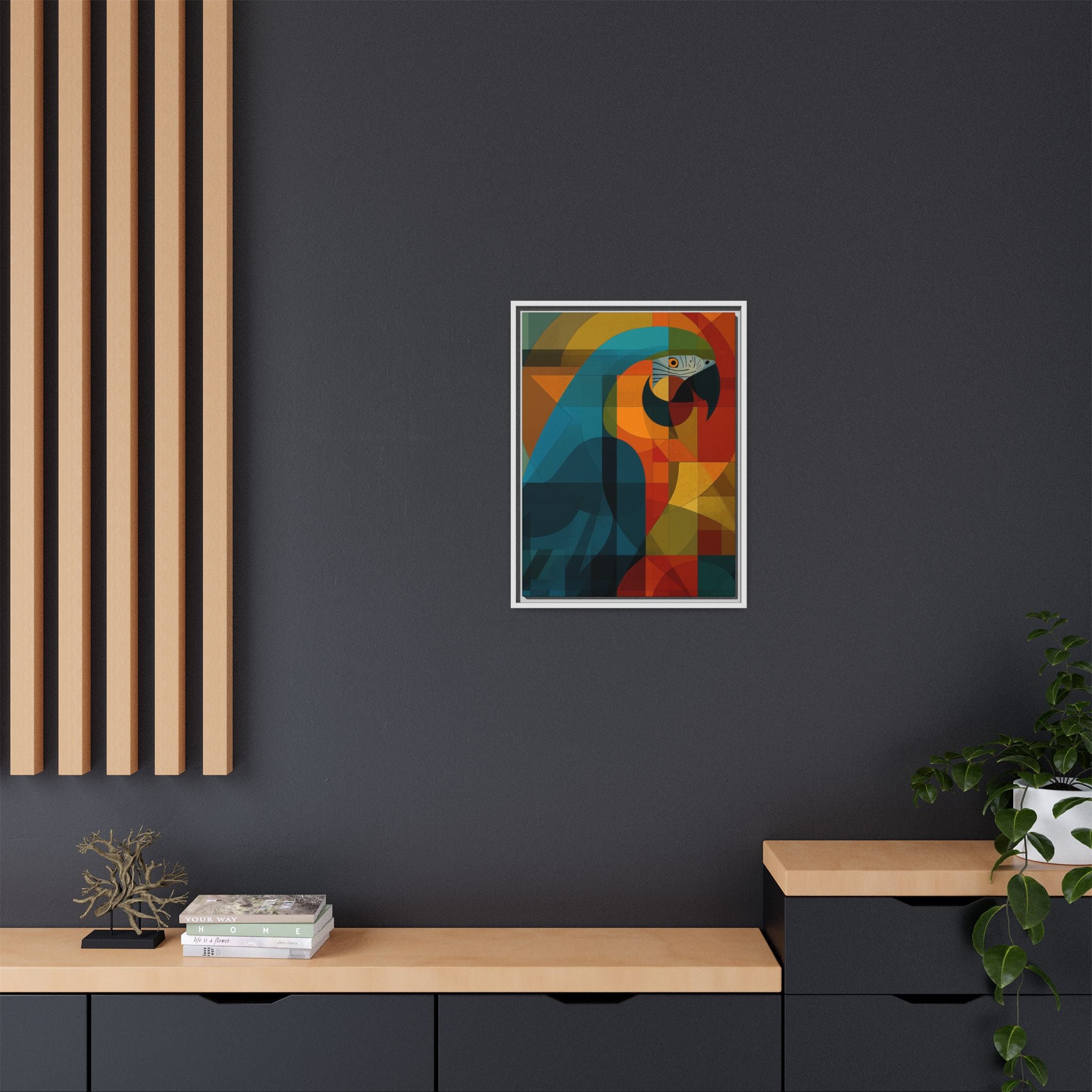 Cubist Parrot Prisma: Geometric Bird Art, Modernist Color Block Design   |    Custom Orders Available