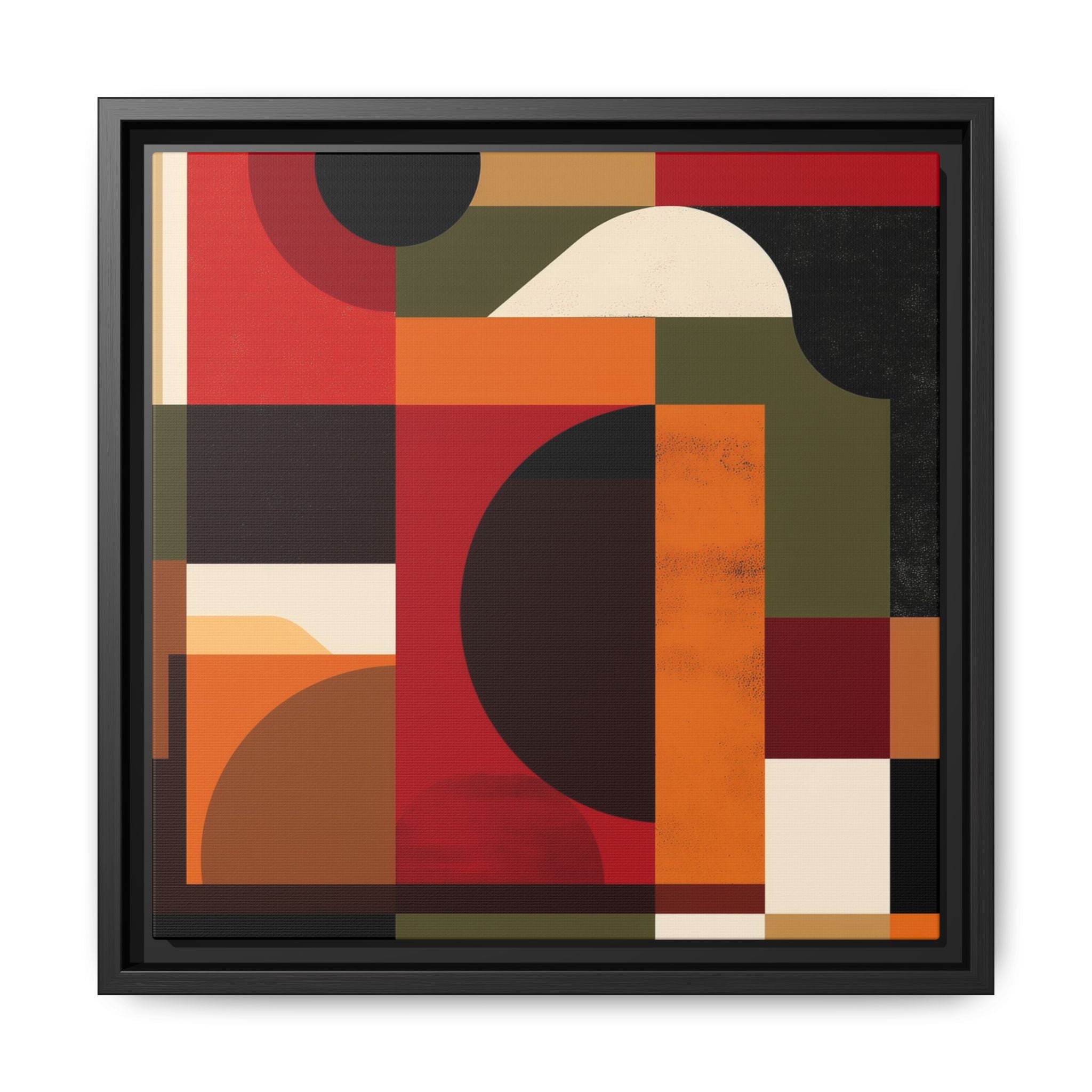 Geometric Convergence: Abstract Bauhaus Design, Constructivist Color Blocks, Architectural Art Composition   |   Custom Orders Accepted