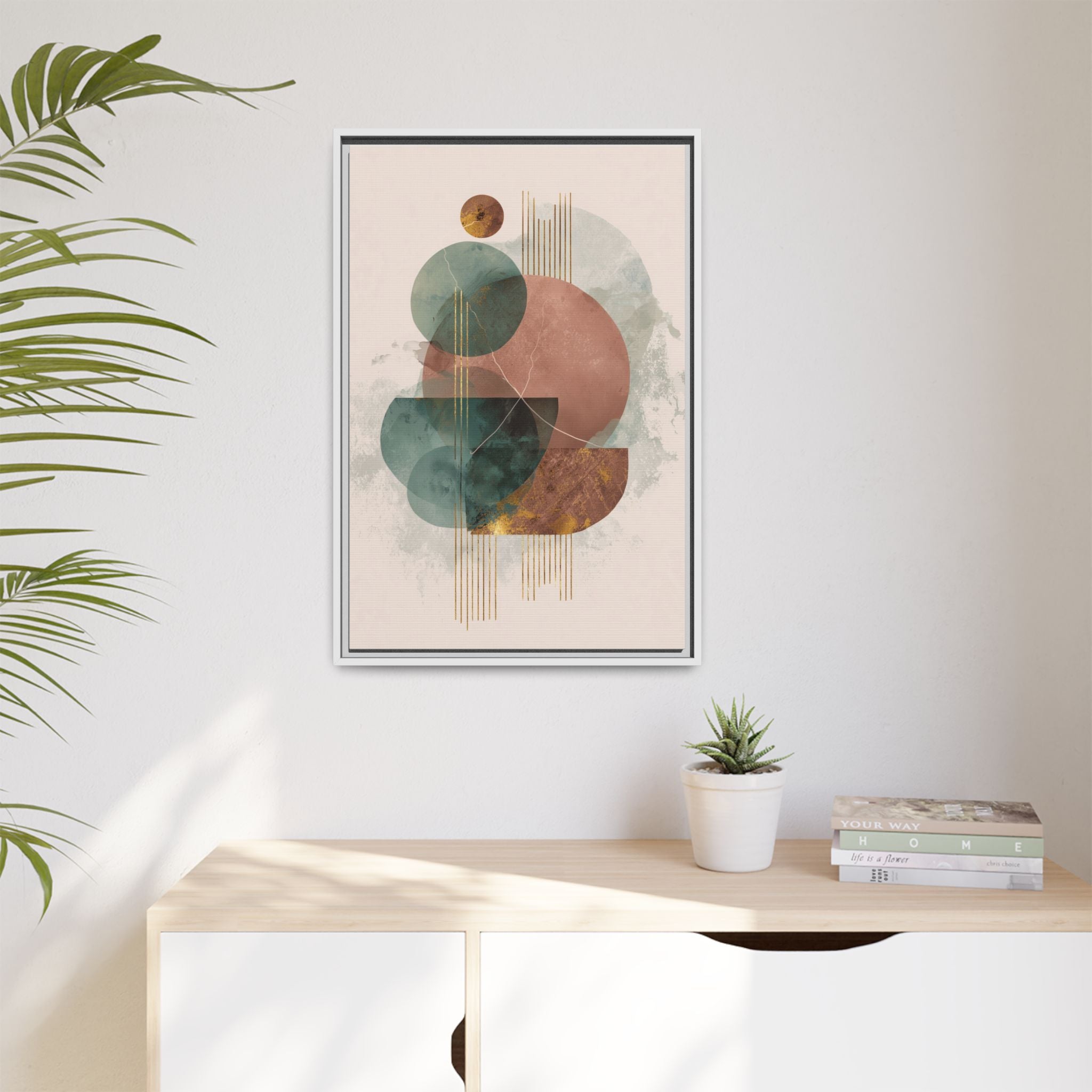 Translucent Geometries: Abstract Circles, Mid-Century Minimalism, Watercolor Layers   |   Custom Orders Accepted