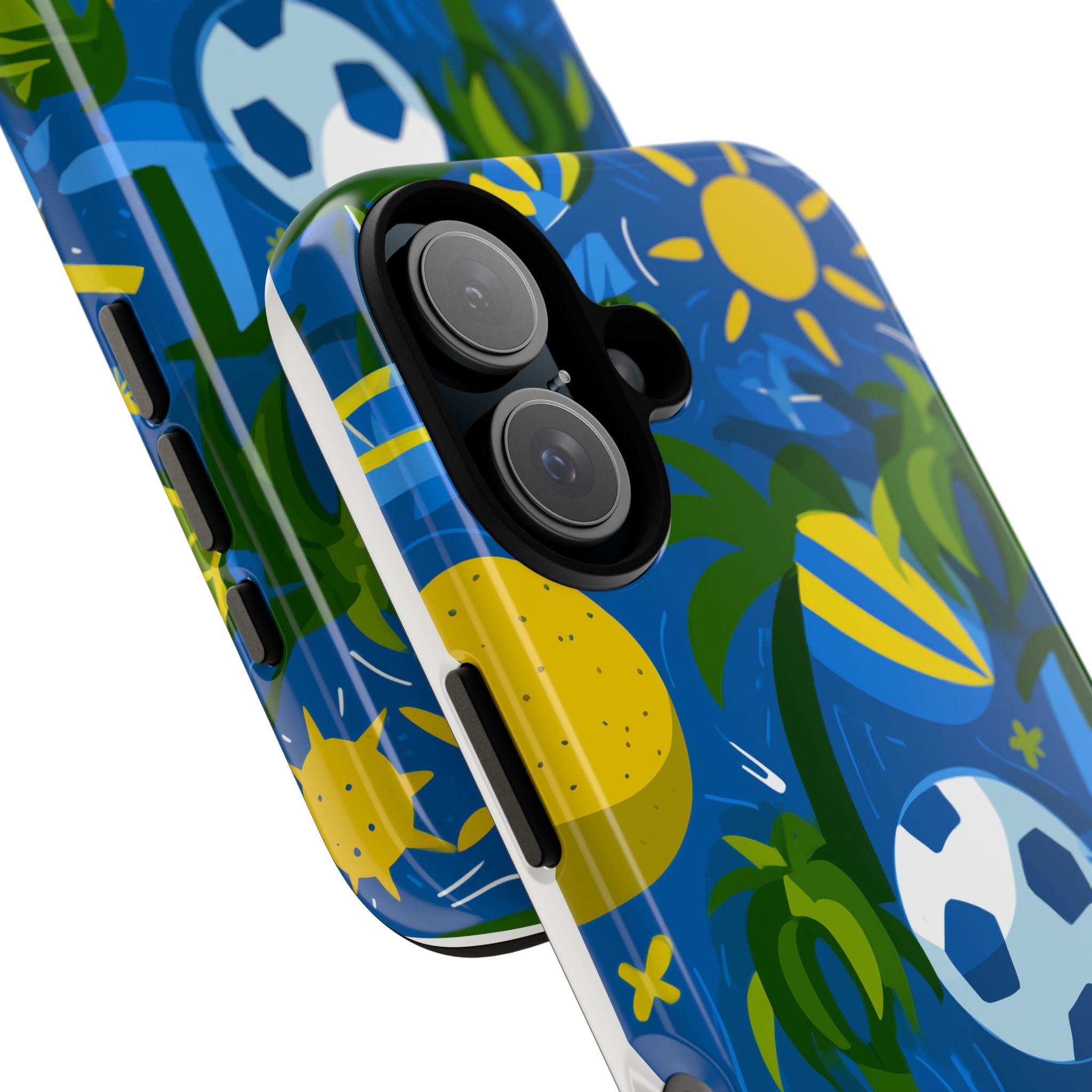 Brazil Tough Cases: Sporty Tropical Phone Case, Fun Beach Vibe Phone Accessory, Summer Travel Gift, Colorful Phone Cover, Casual Style Tech