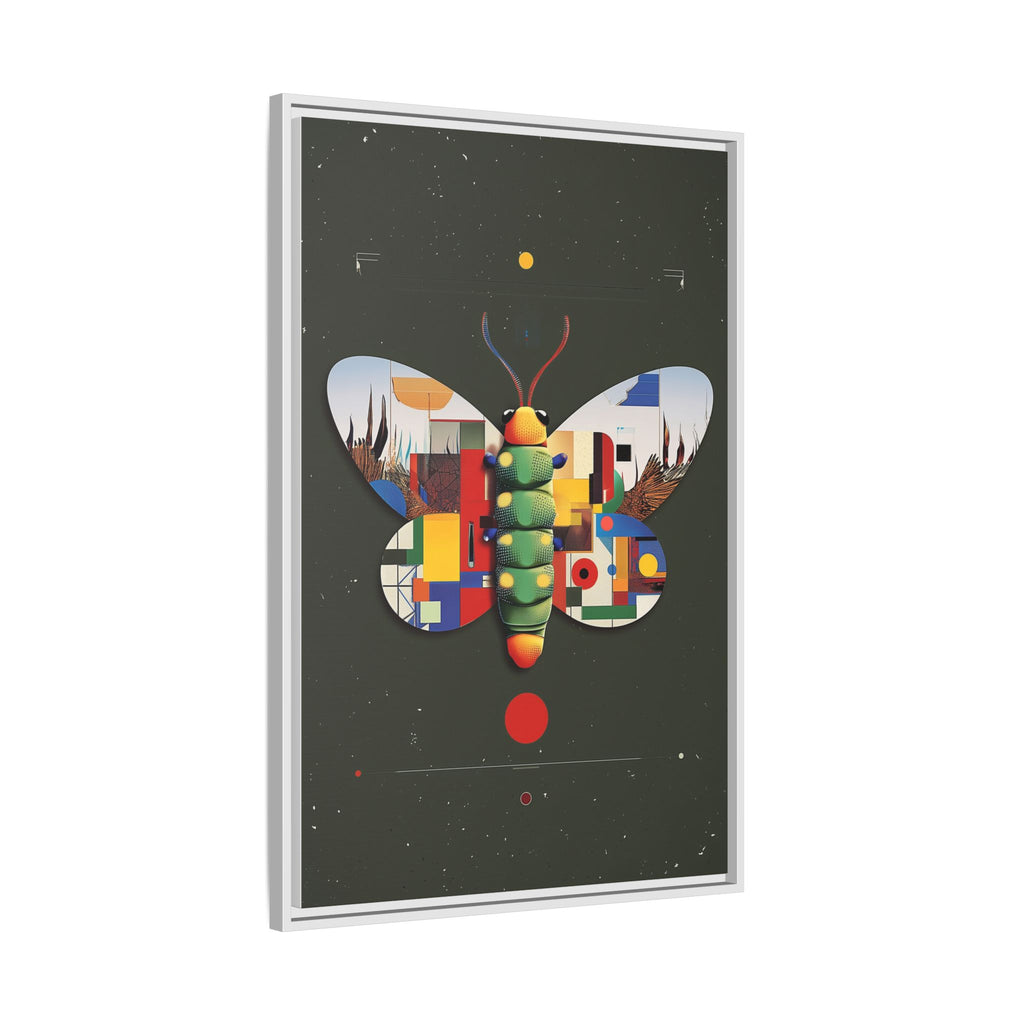 Geometric Butterfly Framed Print : Digital Cubist Interpretation, Modernist Entomological Design   |  Personalized & Custom Orders Available