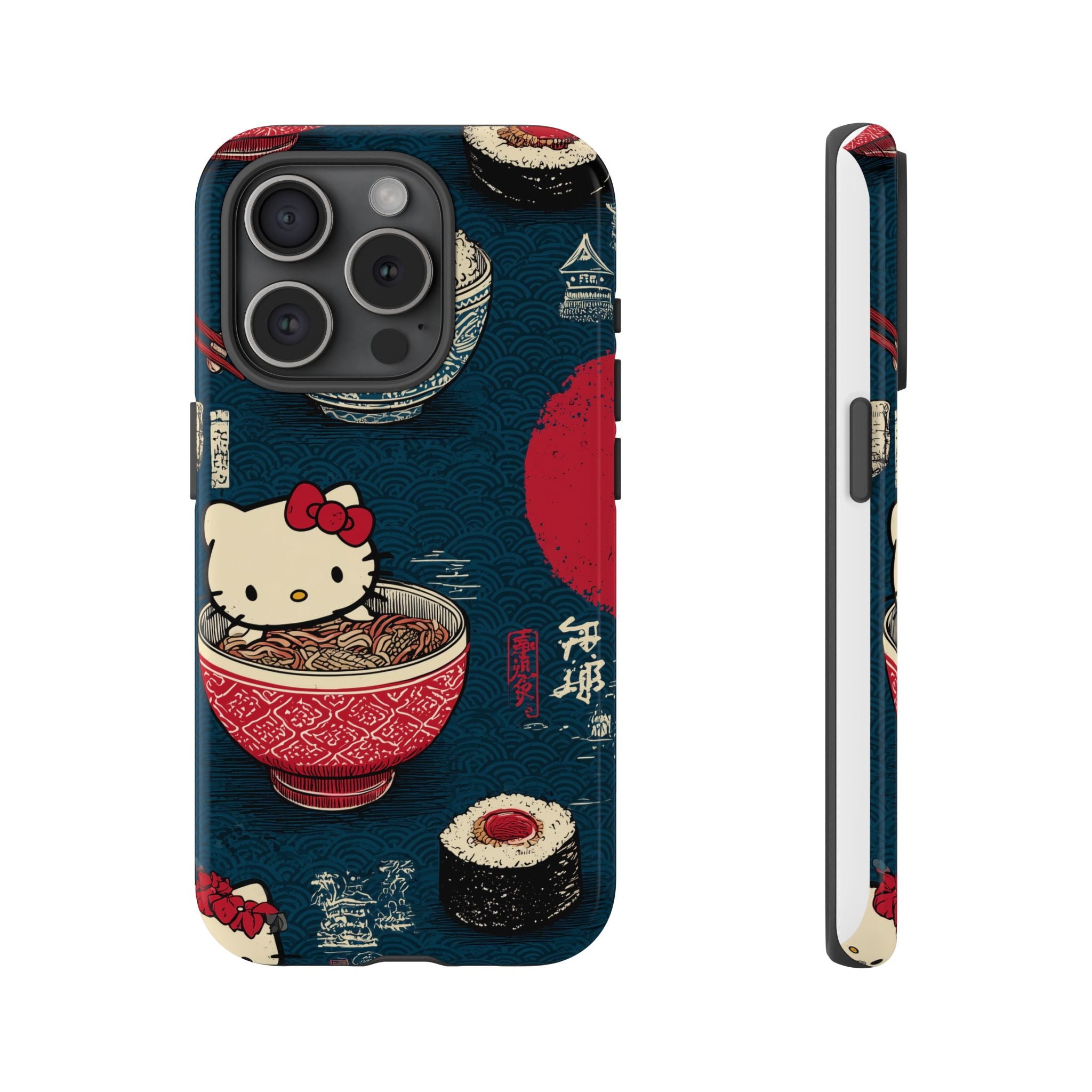 Japanese Kitty Sushi Vibrant Phone Case - Tough Case | Funky, Colorful, Unique Design for Gift, Accessory, Protection, Trendy