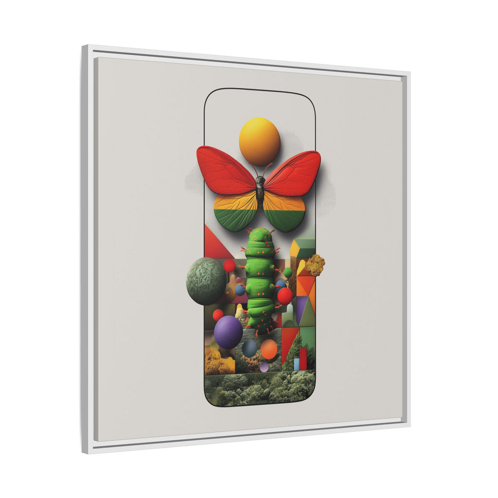 Metamorphosis Framed Print : Geometric Nature Transformation, Vibrant Butterfly Composition   |  Personalized & Custom Orders Available