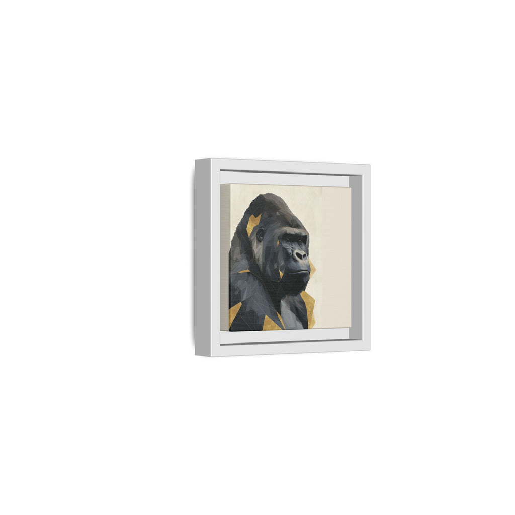 Primal Geometry: Polygonal Gorilla Portrait, Modern Metallic Wildlife Art   |  Personalized & Custom Orders Available