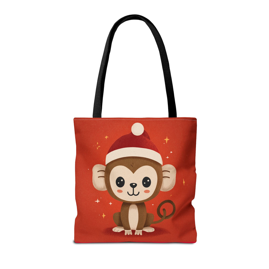 Cute Monkey Tote Bag for Kids, Christmas Gift, Reusable Shopping Bag, Fun Animal Design, Cute Holiday Accessory