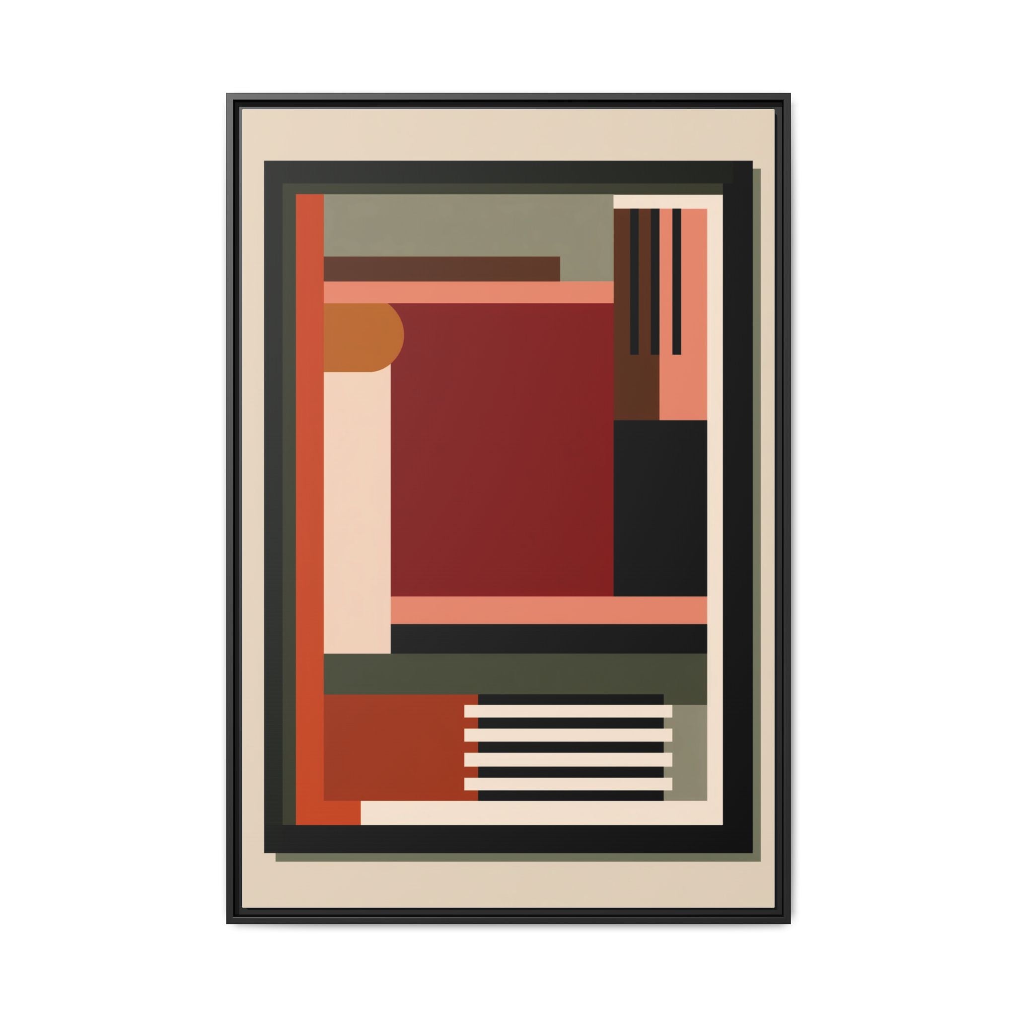 Architectural Geometries: Modern Abstract Composition, Bauhaus-Inspired Design, Geometric Color Blocking   |   Custom Orders Accepted