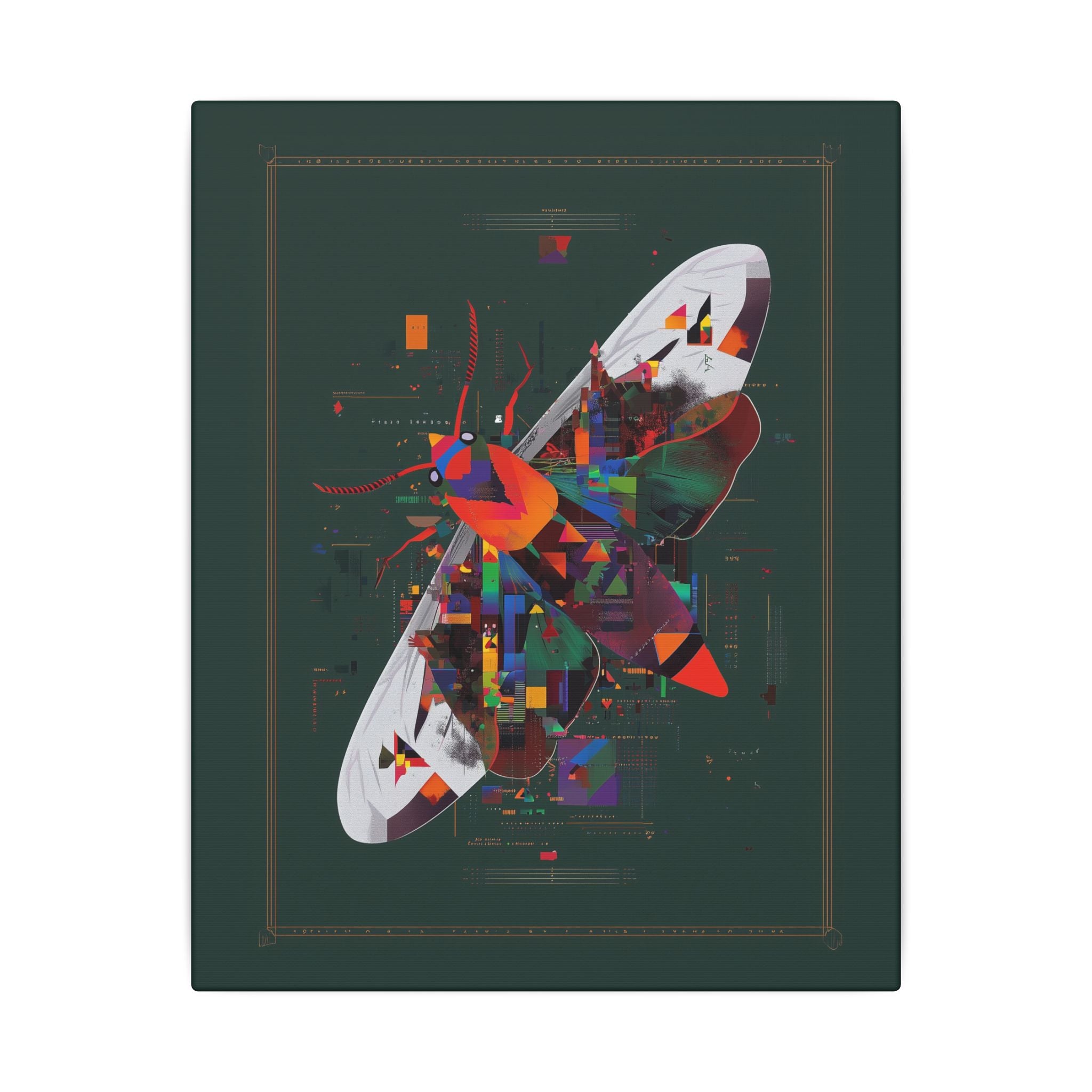 Geometric Butterfly: Digital Fragmentation, Chromatic Abstract Design   |    Custom Orders Available