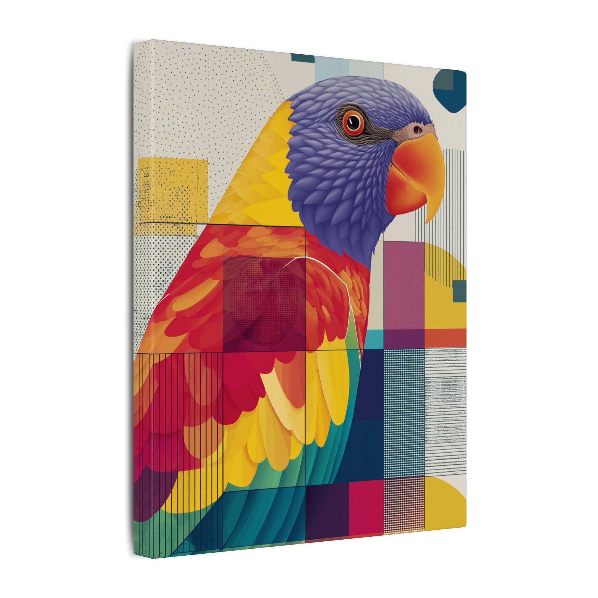 Prismatic Parrot: Geometric Abstract Art, Modern Colorful Bird Print   |    Custom Orders Available