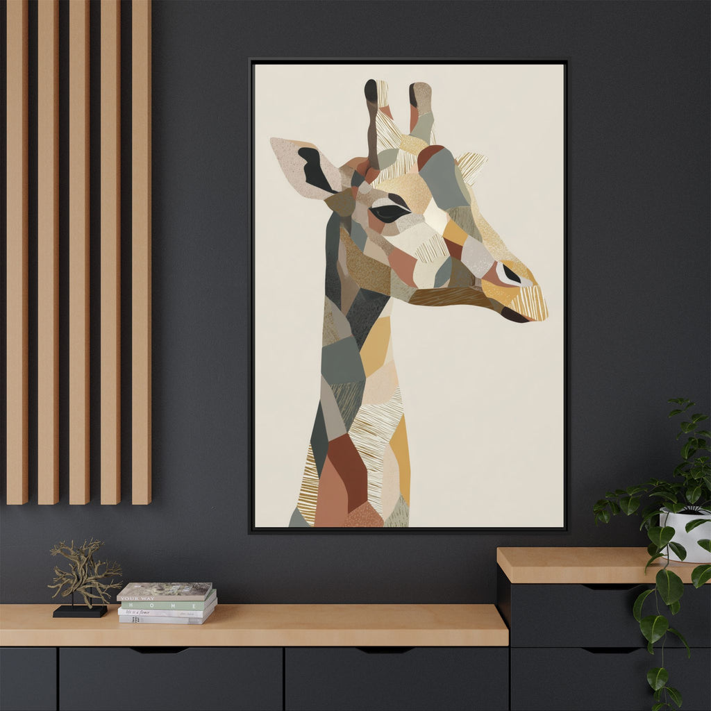 Geometric Giraffe: Cubist Wildlife Abstraction, Polygon Animal Portrait   |  Personalized & Custom Orders Available