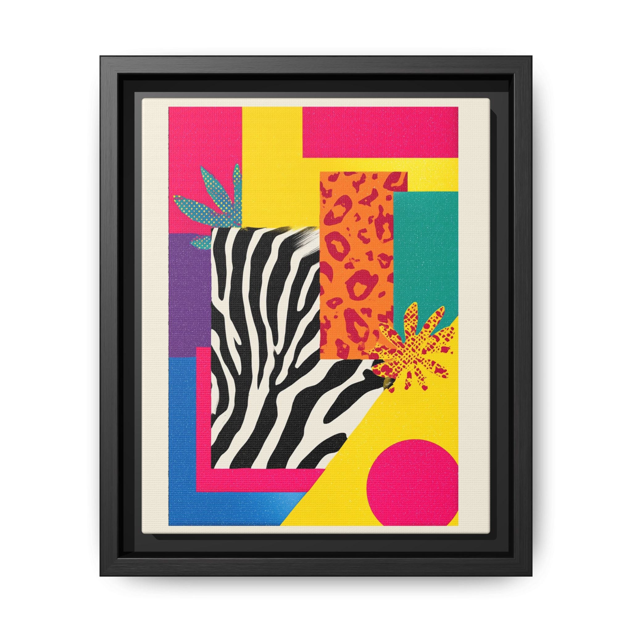 Zebra Stripes & Leopard Spots: 80s Pop Art Design, Memphis Style Graphic, Geometric Color Block Pattern   |   Custom Orders Accepted