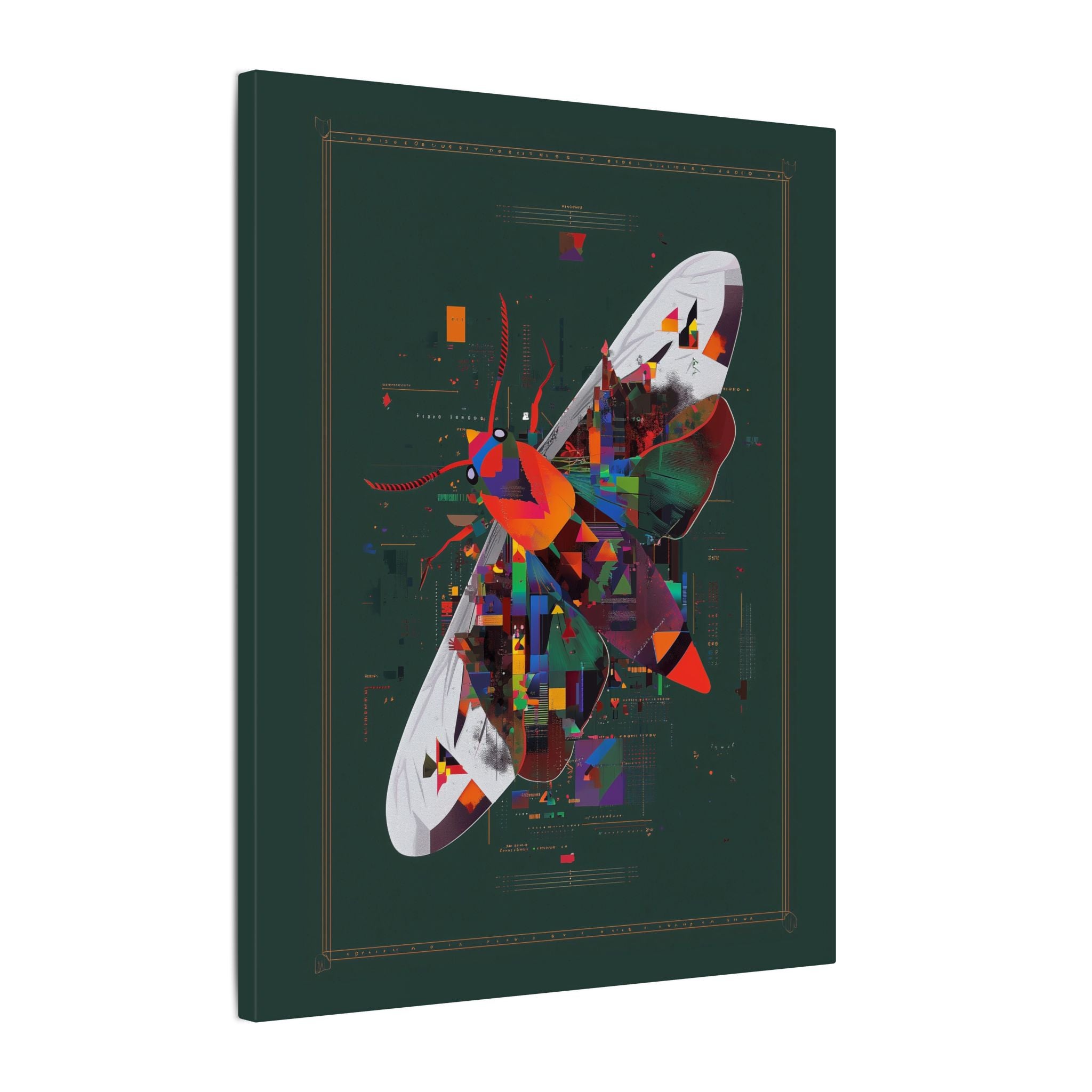 Geometric Butterfly: Digital Fragmentation, Chromatic Abstract Design   |    Custom Orders Available