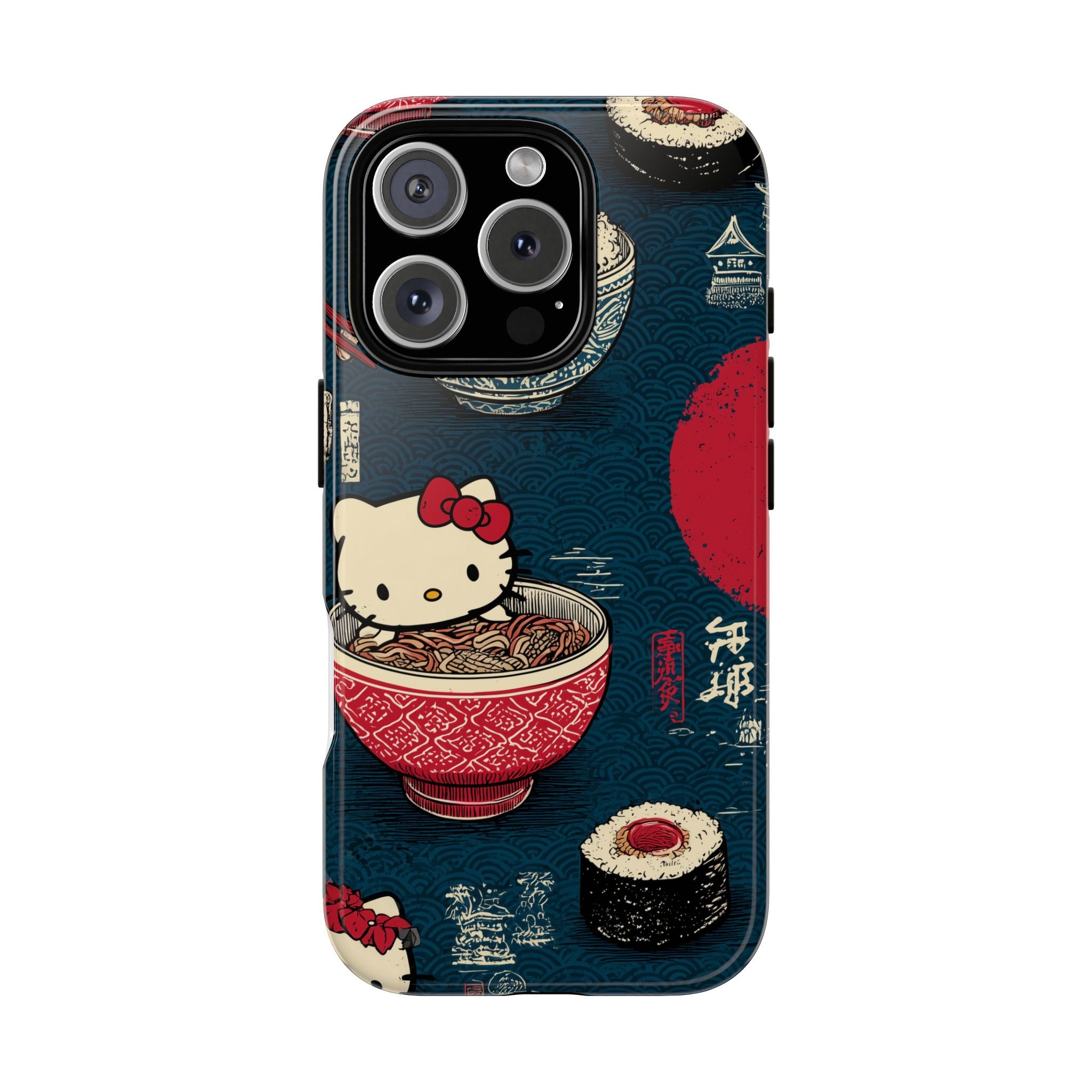 Japanese Kitty Sushi Vibrant Phone Case - Tough Case | Funky, Colorful, Unique Design for Gift, Accessory, Protection, Trendy