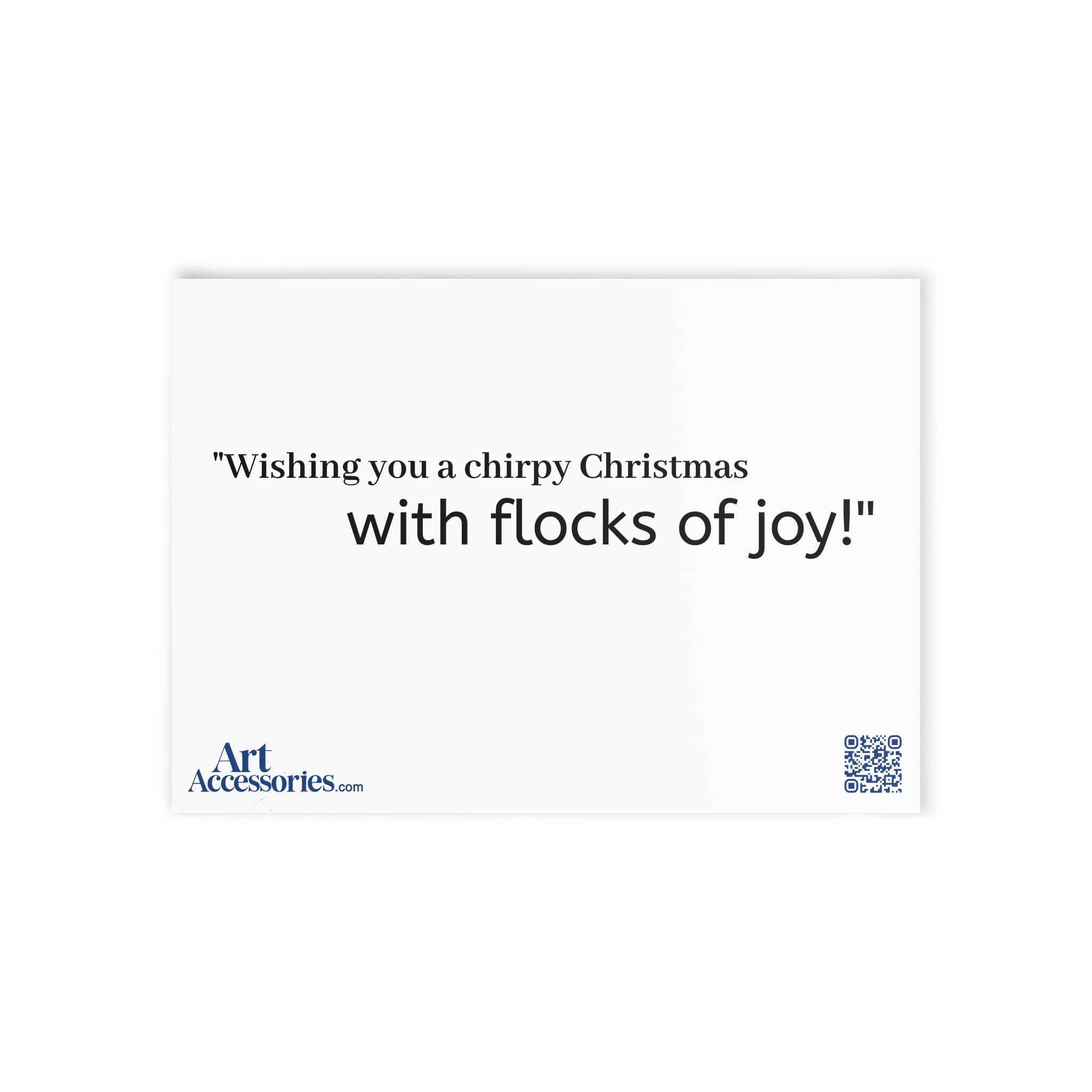 Merry Christmas Holiday Cards, Festive Greeting Cards, Two-Sided Christmas Cards, Chirpy Christmas Cards, Seasonal Greeting Cards,