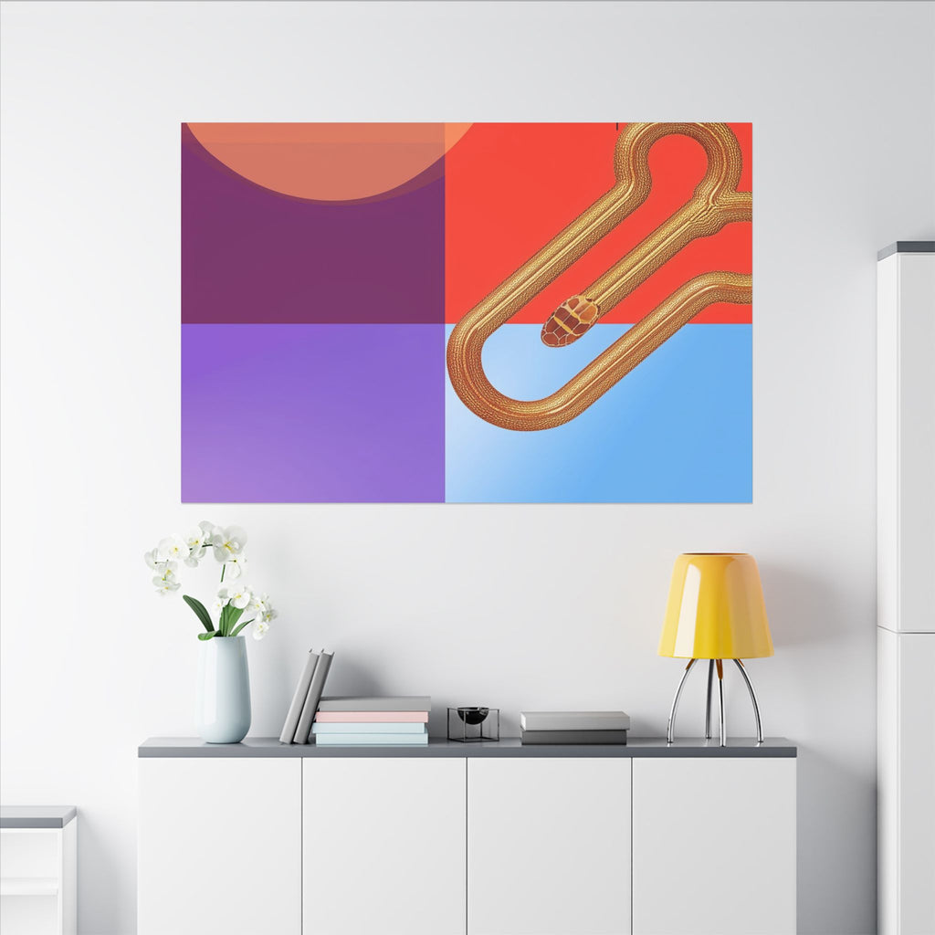 Serpentine Geometry: Abstract Color Fusion, Dimensional Graphic Design, Vibrant Compositional Art   |   Custom Orders Accepted