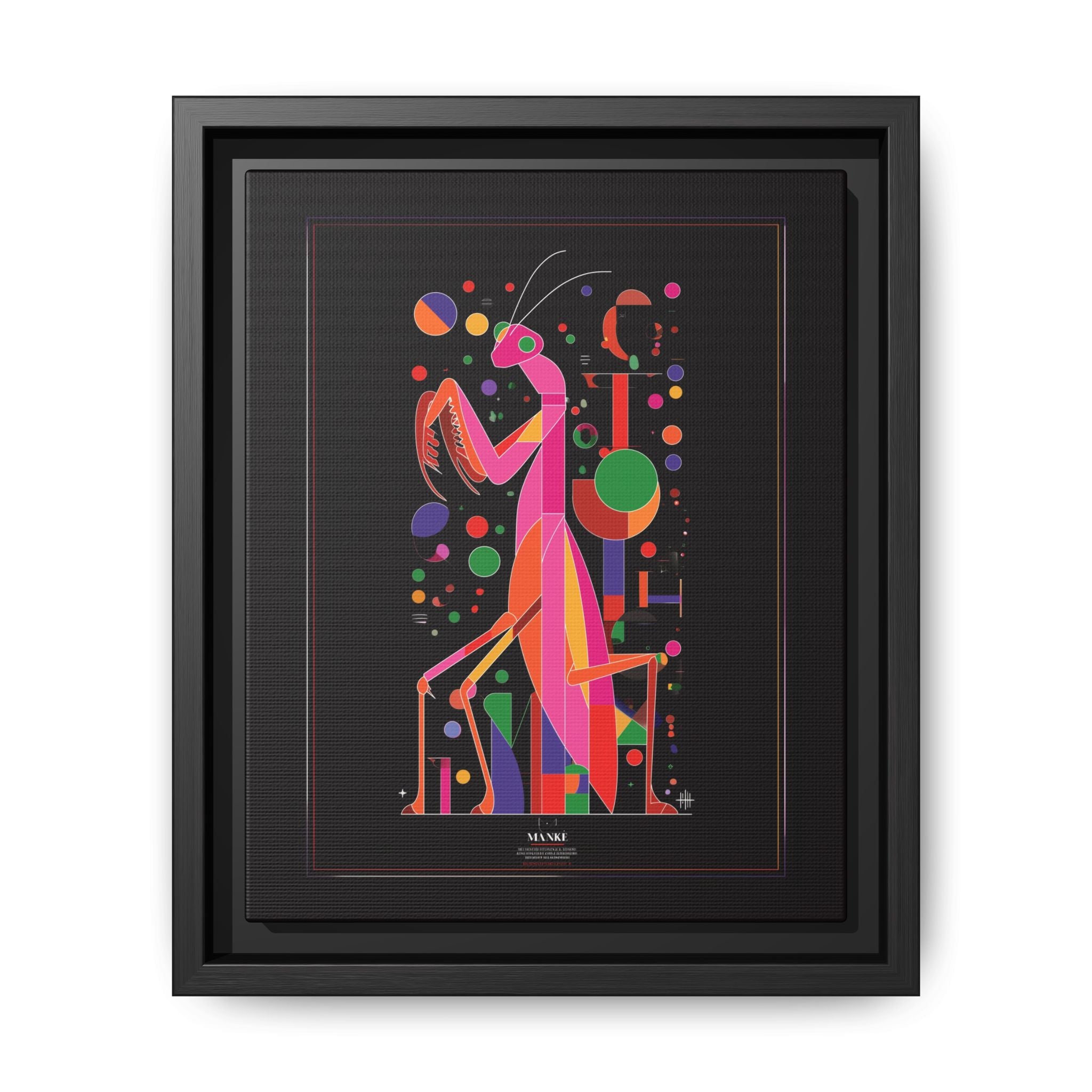 MANKE: Geometric Praying Mantis, Cubist Color Block Design   |    Custom Orders Available