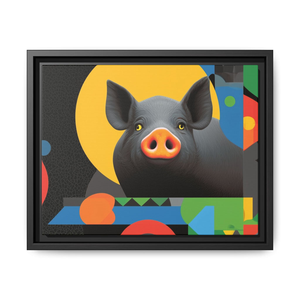 Geometric Pig Poster: Abstract Graphic Design, Colorful Modernist Composition   |    Custom Orders Available