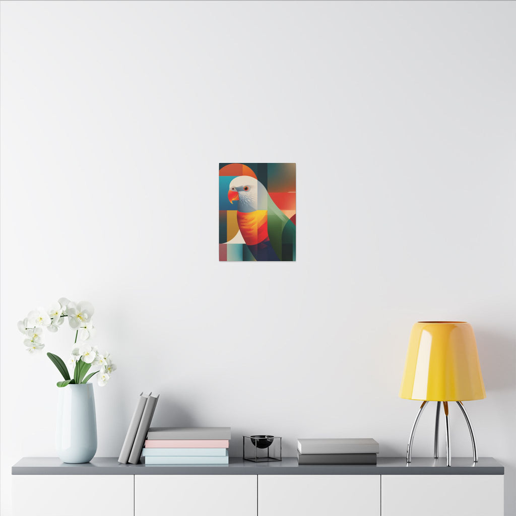 Prismatic Parrot: Cubist Geometry, Fragmented Nature   |    Custom Orders Available
