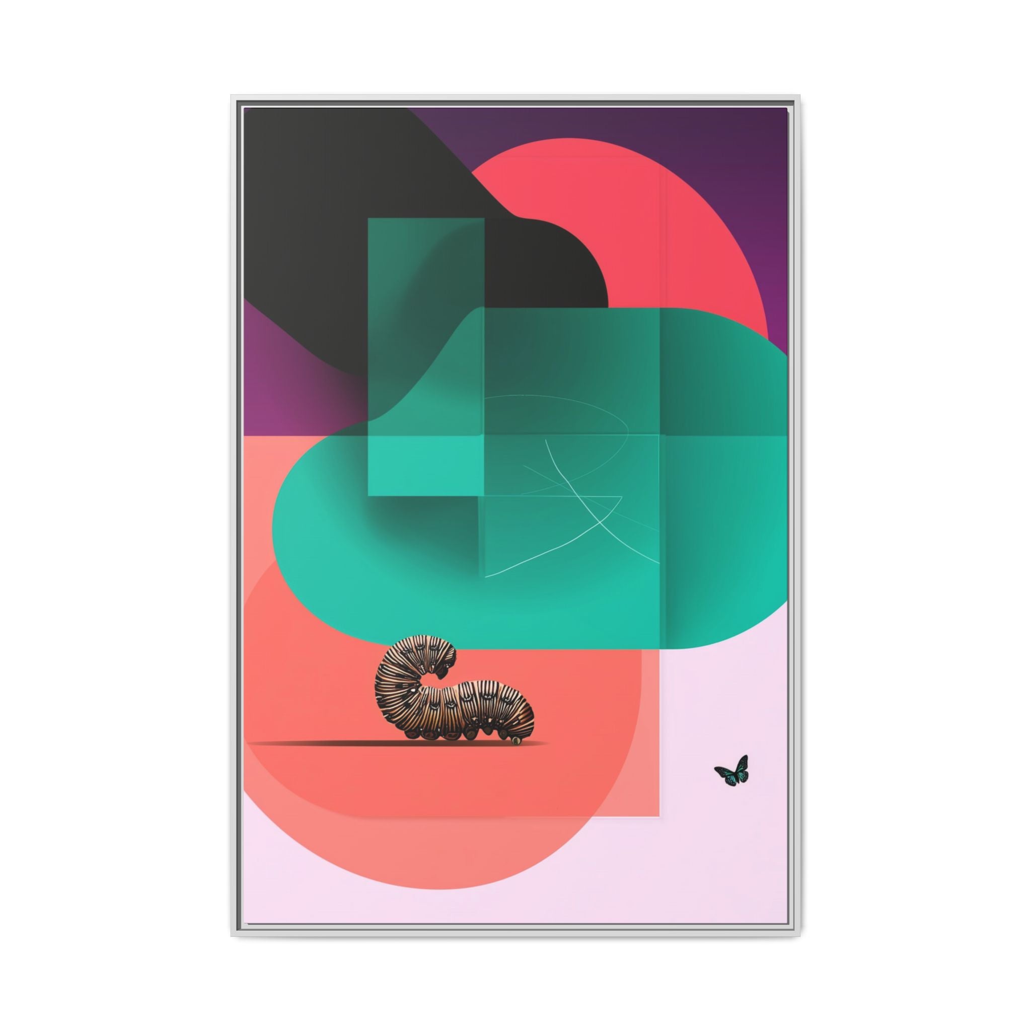 Metamorphosis Geometry Framed Print : Vintage Botanical Illustration, Abstract Geometric Design   |  Personalized & Custom Orders Available