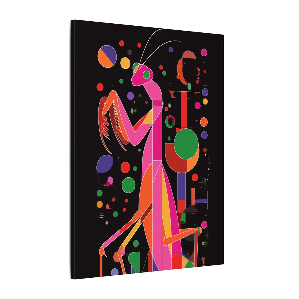 Geometric Mantis: Vibrant Abstract Insect Art, Modernist Design Collection   |    Custom Orders Available