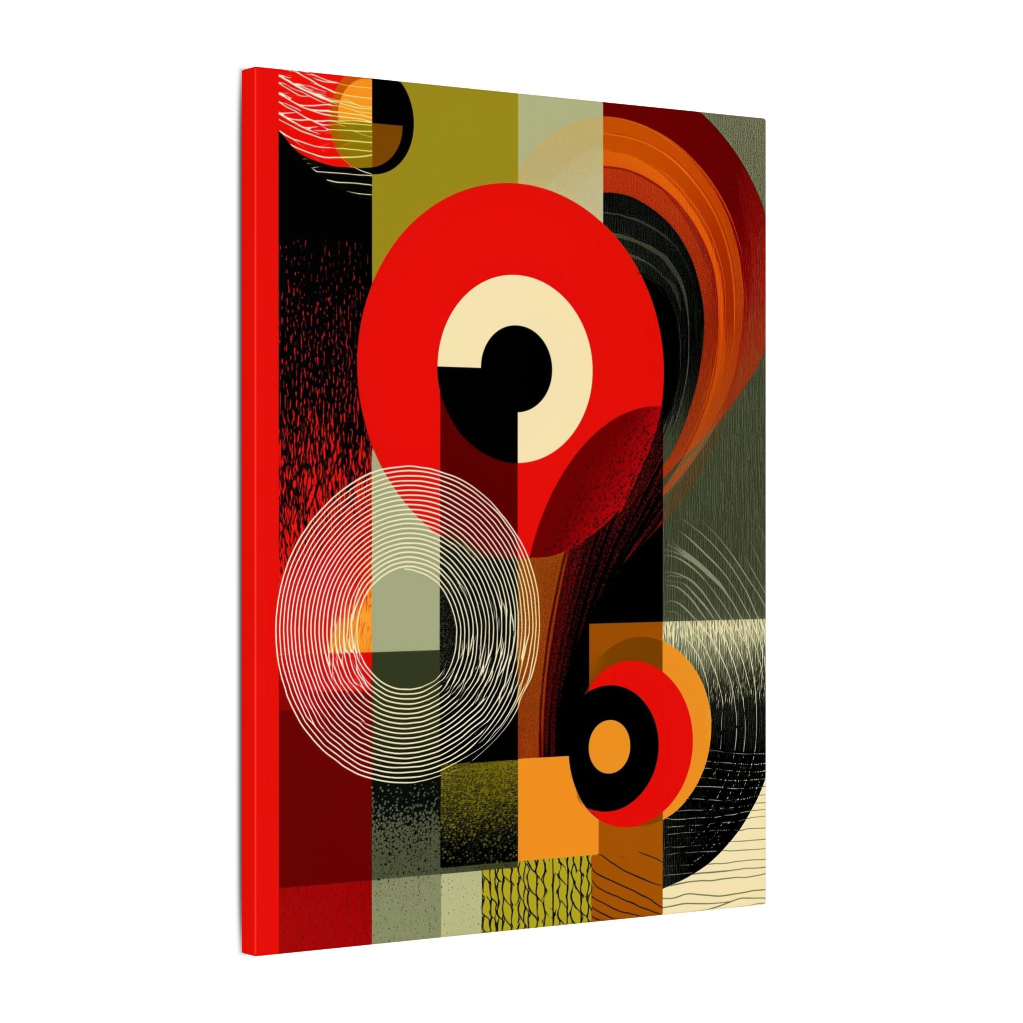 Geometric Convergence: Mid-Century Modern Abstract, Constructivist Design Principles, Bold Chromatic Composition   |   Custom Orders