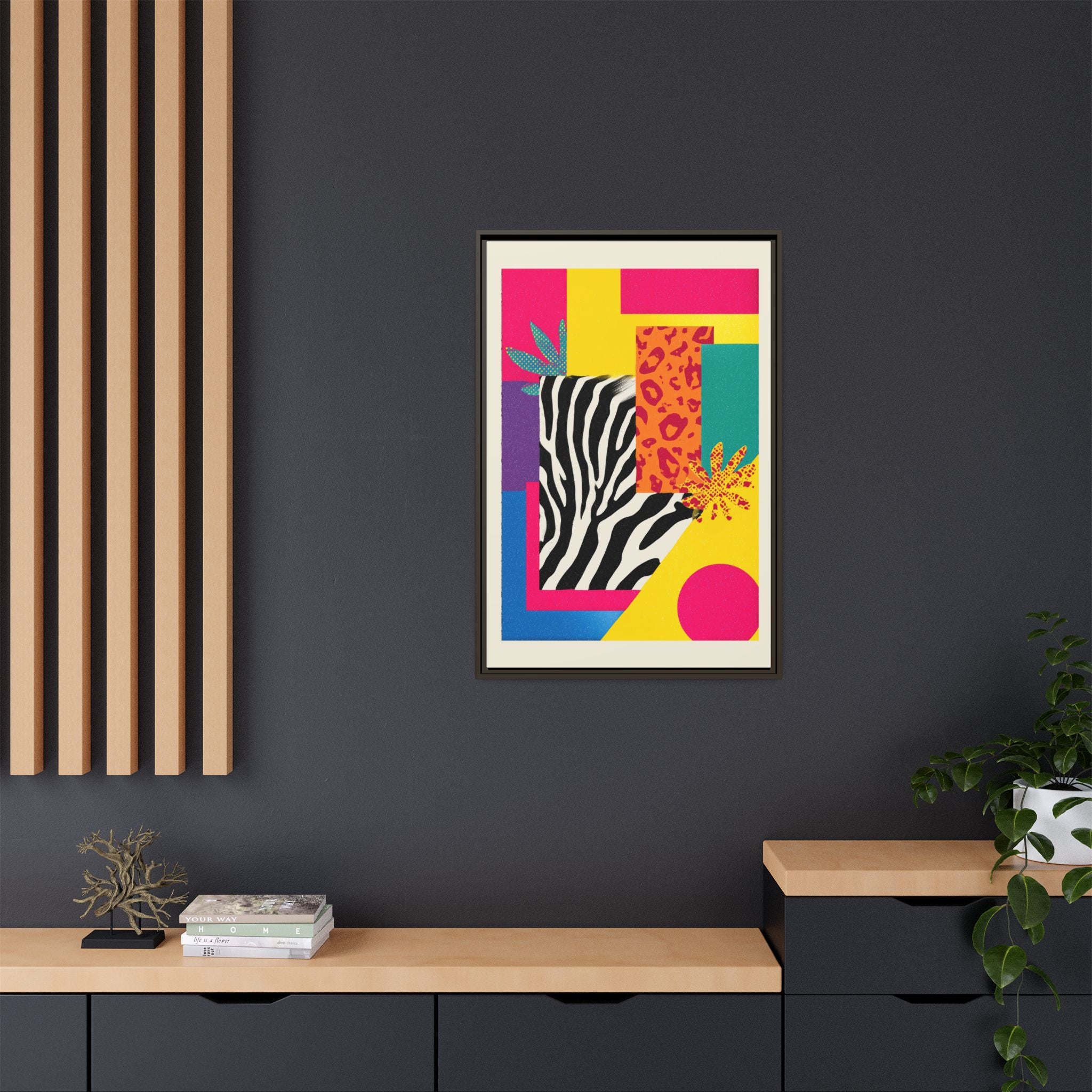 Zebra Stripes & Leopard Spots: 80s Pop Art Design, Memphis Style Graphic, Geometric Color Block Pattern   |   Custom Orders Accepted