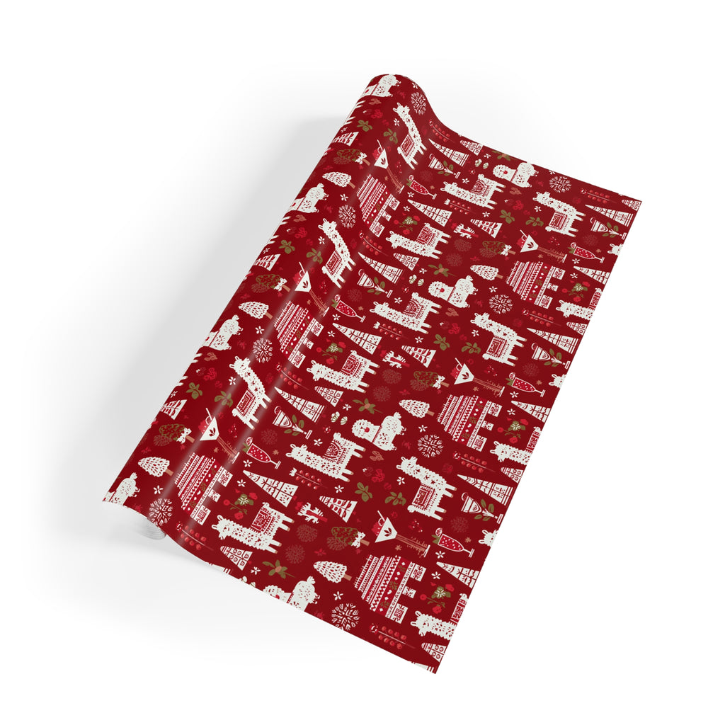 Peruvian Christmas Gift Wrap Roll, Holiday Present Packaging, Festive Decorative Paper, Unique Xmas Pattern Design,