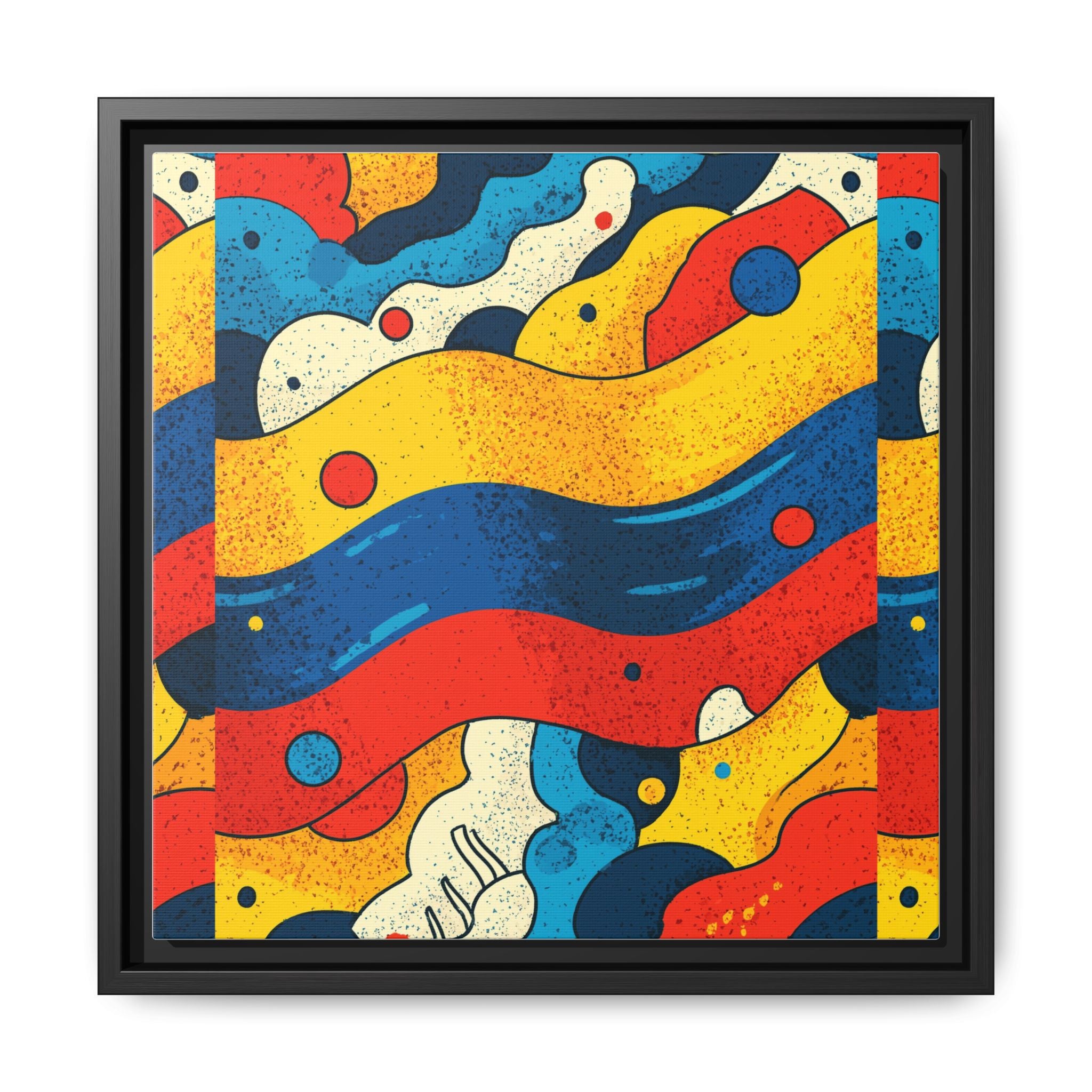 Wave Rhythms: Chromatic Abstraction, Vintage Screen Print Textures, Dynamic Color Composition   |   Custom Orders Accepted