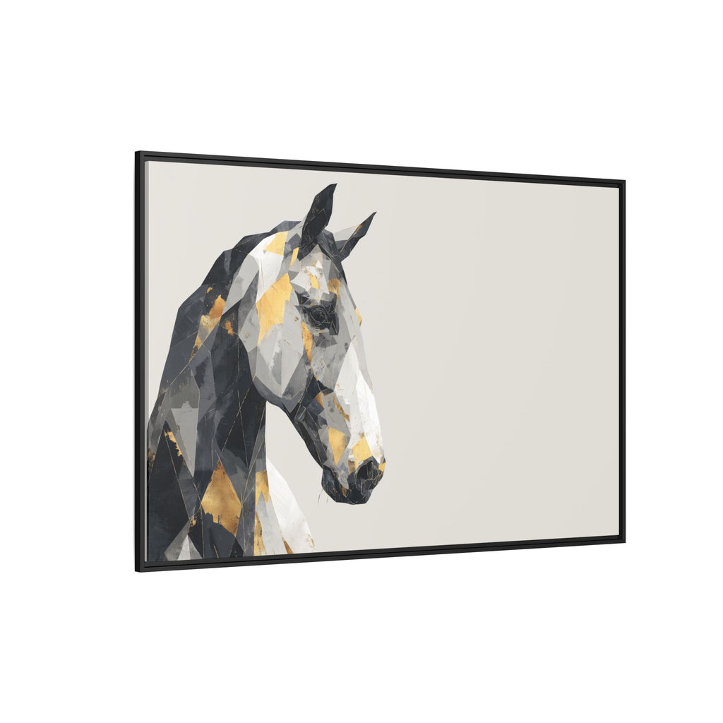 Equine Geometrica: Contemporary Cubist Horse, Metallic Abstract Portrait   |  Personalized & Custom Orders Available