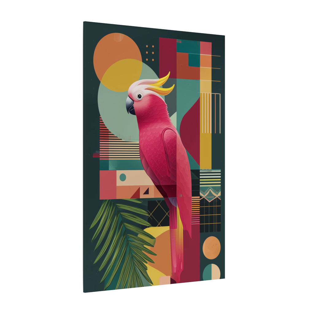 Cockatoo in Geometry: Mid-Century Modern Bird Art, Tropical Design Palette   |    Custom Orders Available