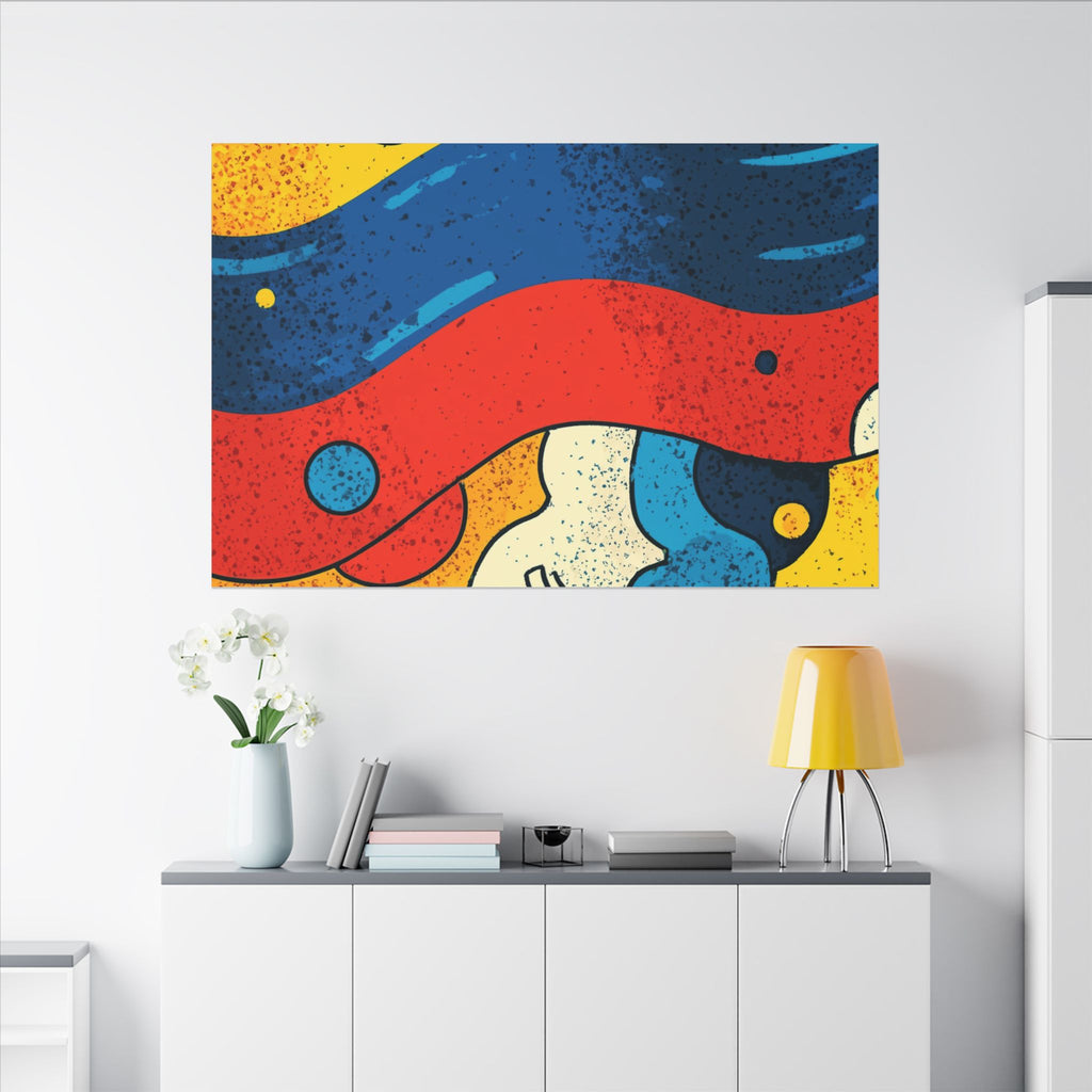 Fluid Dynamics: Retro Abstract Shapes, Mid-Century Modern Motion, Geometric Color Waves   |   Custom Orders Accepted
