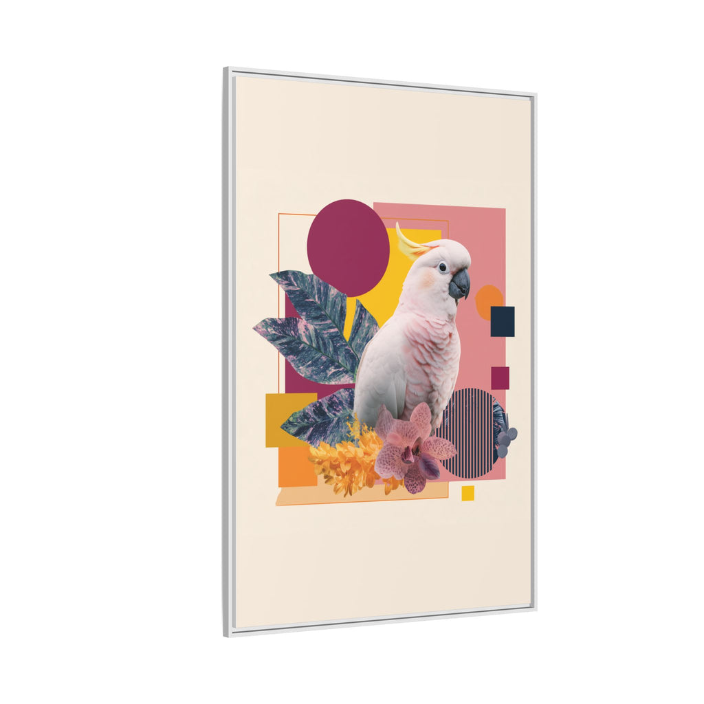 Cockatoo in Geometric Paradise: Tropical Avian Design, Modern Abstract Art   |    Custom Orders Available