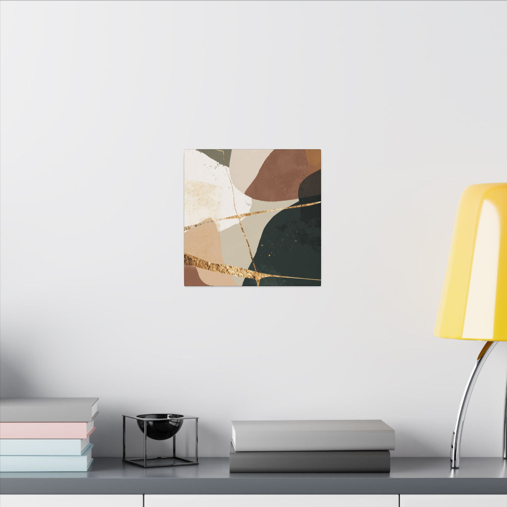 Canvas Print, Abstract Earthy Gold Wall Art, Modern Designer Home Decor, Stretched Matte Canvas; Thick, Multi-Size, Office Decor