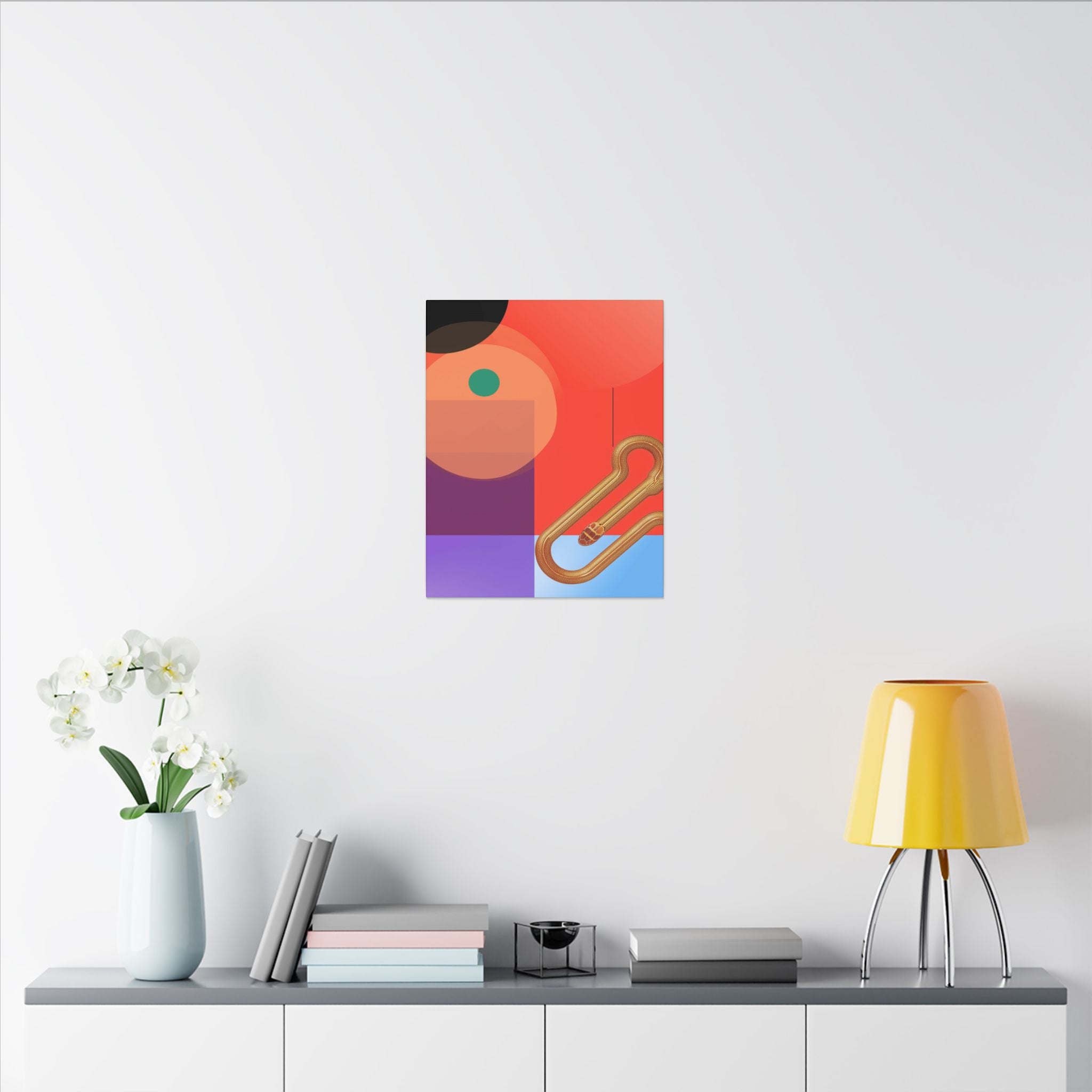 Serpentine Geometry: Abstract Color Fusion, Dimensional Graphic Design, Vibrant Compositional Art   |   Custom Orders Accepted