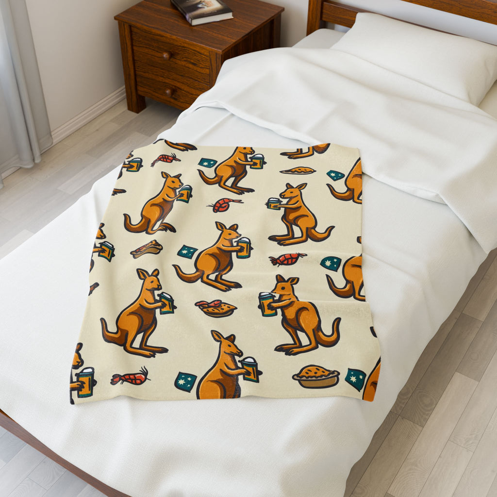 Kangaroo Cocktail Party: Australian Themed Pattern, Graphic Design Illustration   |   Custom Orders Accepted