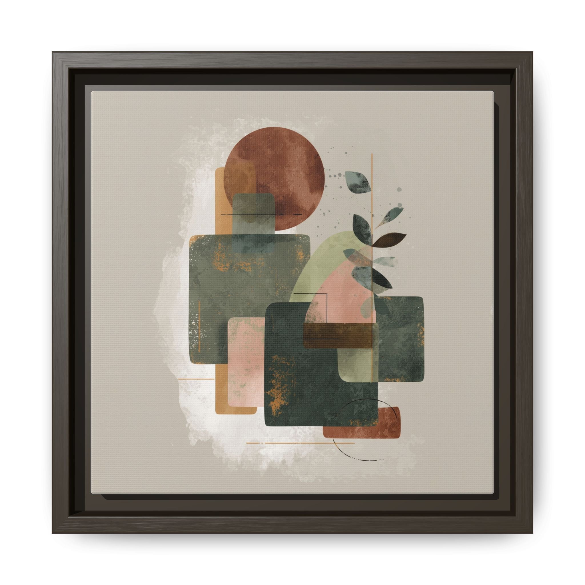 Geometric Harmony: Abstract Watercolor Composition, Mid-Century Modern Design, Organic Shapes   |   Custom Orders Accepted