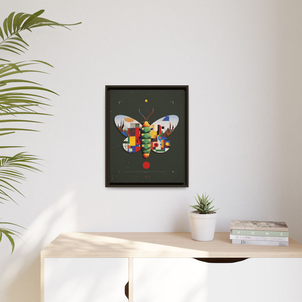 Geometric Butterfly Framed Print : Digital Cubist Interpretation, Modernist Entomological Design   |  Personalized & Custom Orders Available