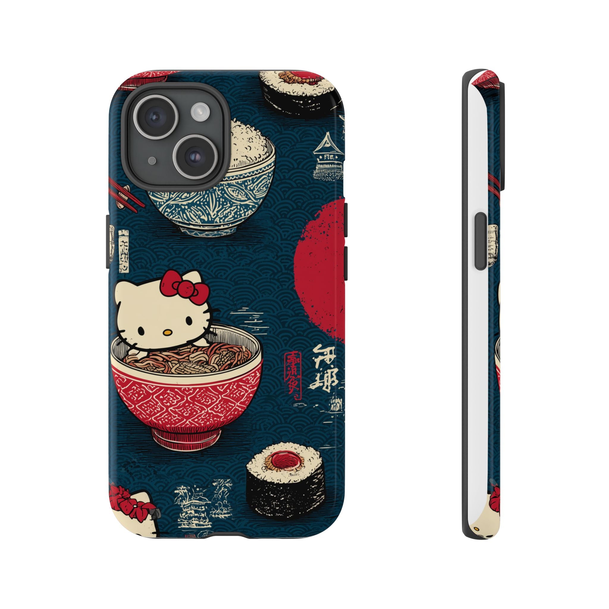 Japanese Kitty Sushi Vibrant Phone Case - Tough Case | Funky, Colorful, Unique Design for Gift, Accessory, Protection, Trendy