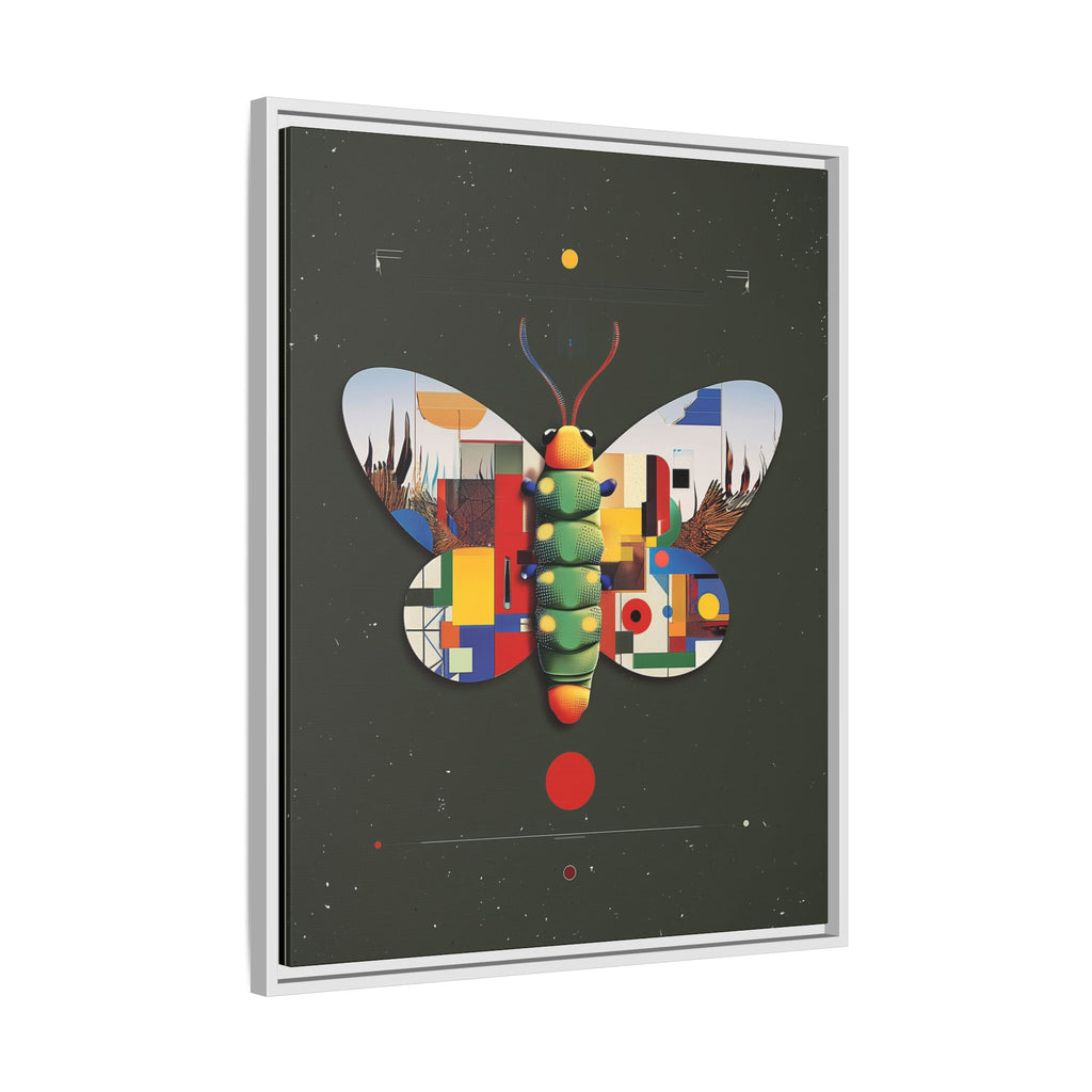 Geometric Butterfly Framed Print : Digital Cubist Interpretation, Modernist Entomological Design   |  Personalized & Custom Orders Available