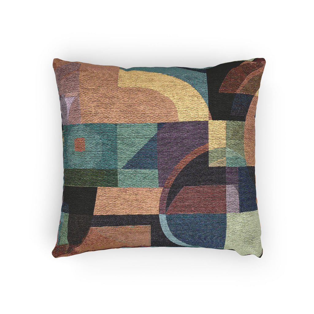 Geometric Convergence: Digital Abstract Mosaic, Intersecting Color Blocks   |    Custom Orders Available