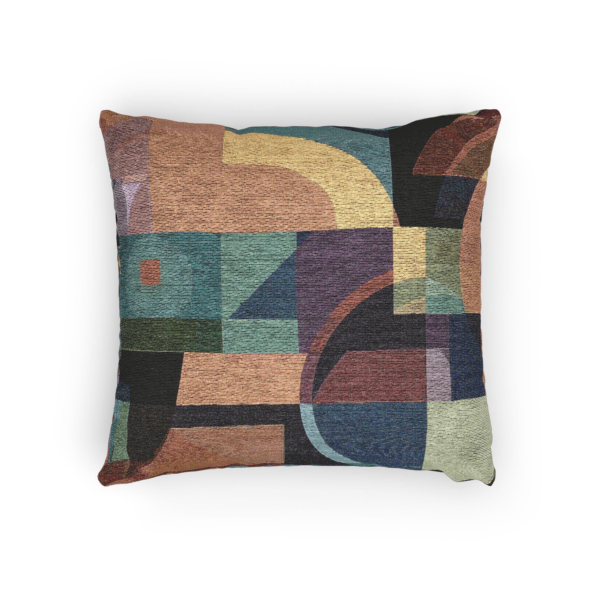 Geometric Convergence: Digital Abstract Mosaic, Intersecting Color Blocks   |    Custom Orders Available