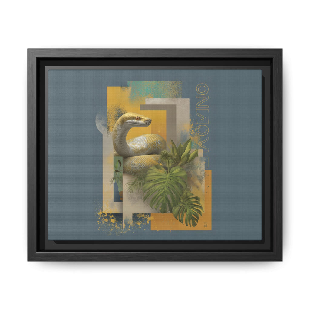 Serpent in Geometry: Tropical Albino Snake Portrait, Modern Botanical Illustration   |    Custom Orders Available