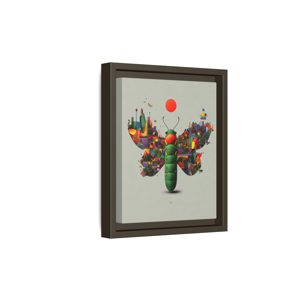 Geometric Chrysalis Framed Print : Butterfly Transformation, Digital Abstract Landscape Metaphor   |  Personalized & Custom Orders