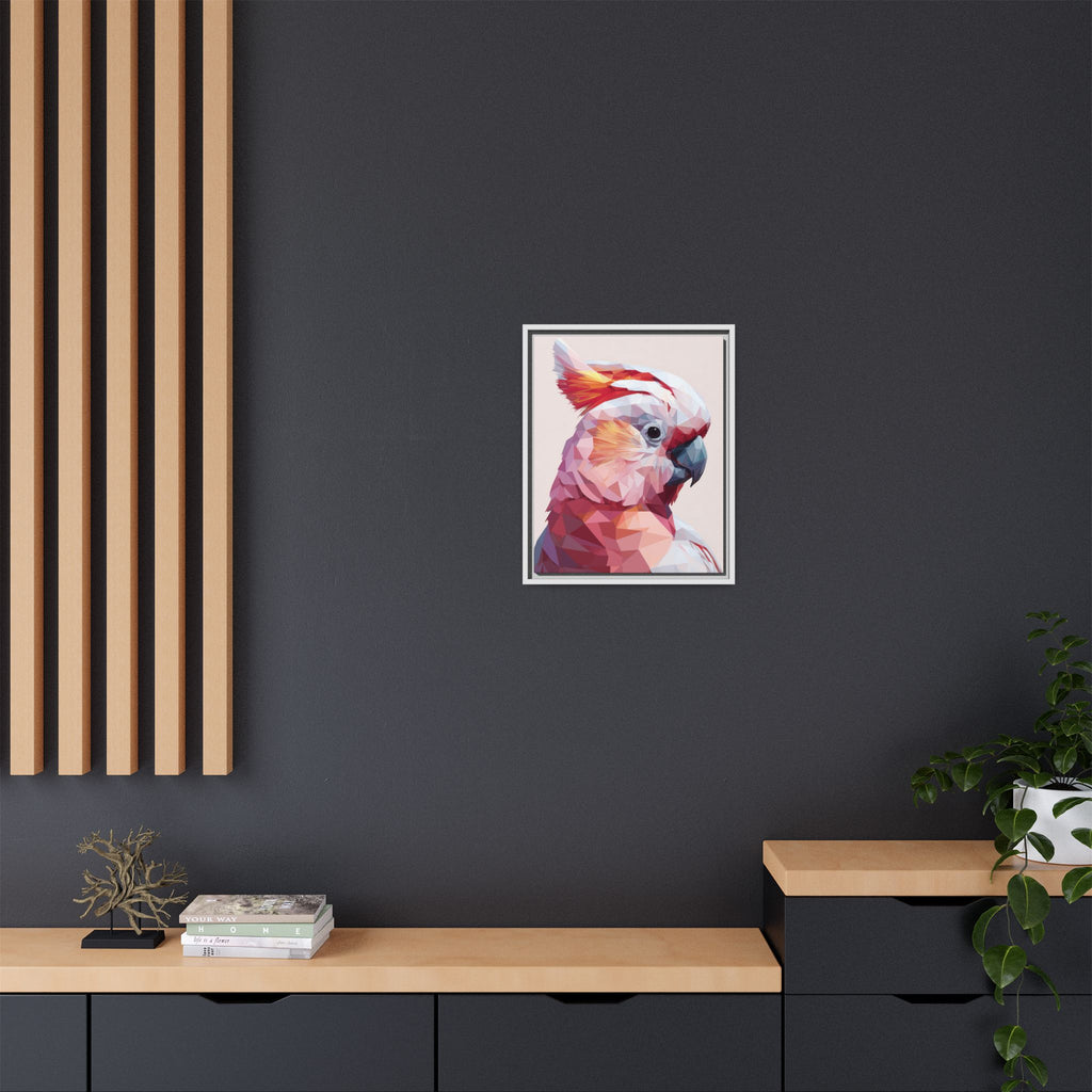 Prismatic Cockatoo: Geometric Bird Portrait, Low-Poly Digital Art   |  Personalized & Custom Orders Available