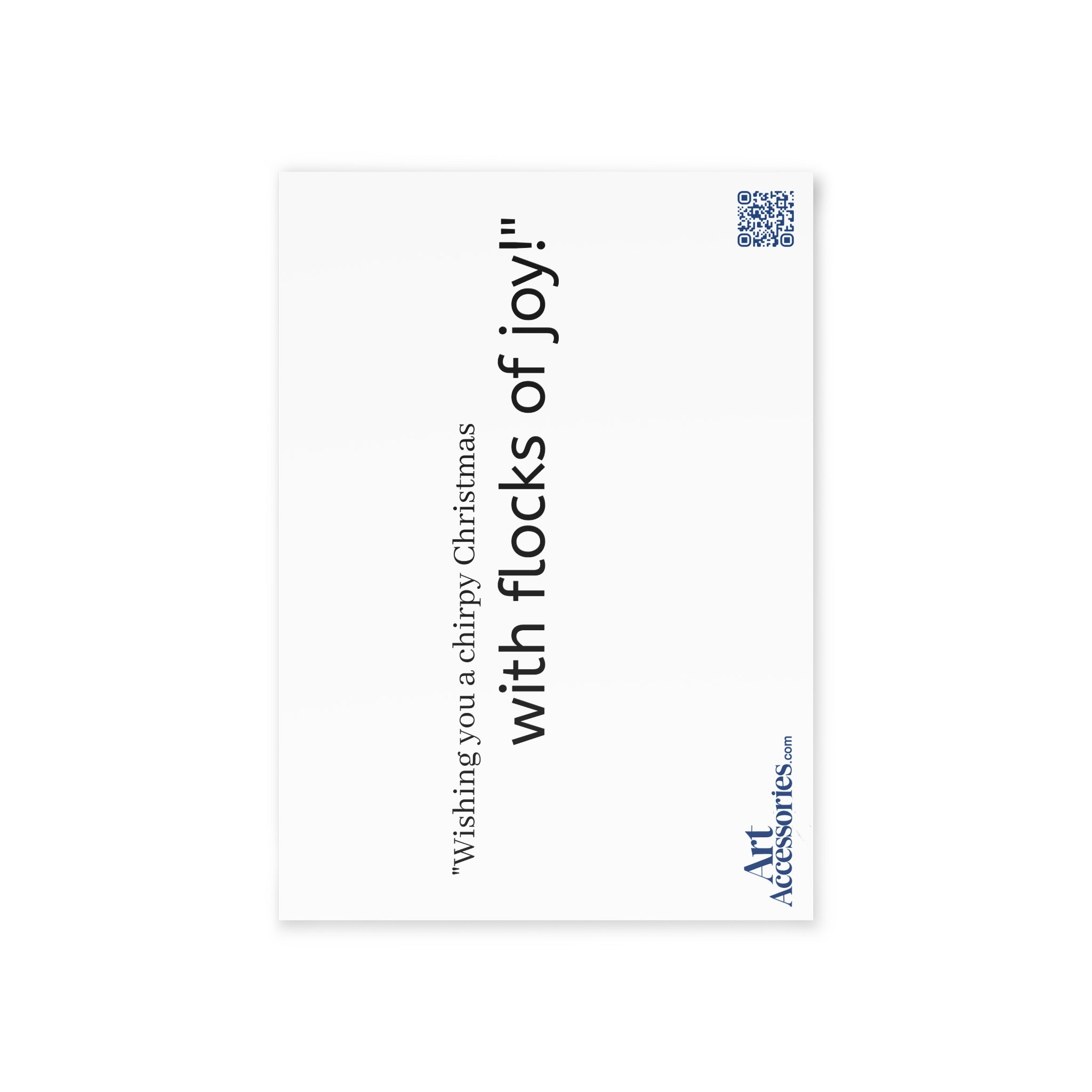 Merry Christmas Holiday Cards, Festive Greeting Cards, Two-Sided Christmas Cards, Chirpy Christmas Cards, Seasonal Greeting Cards,