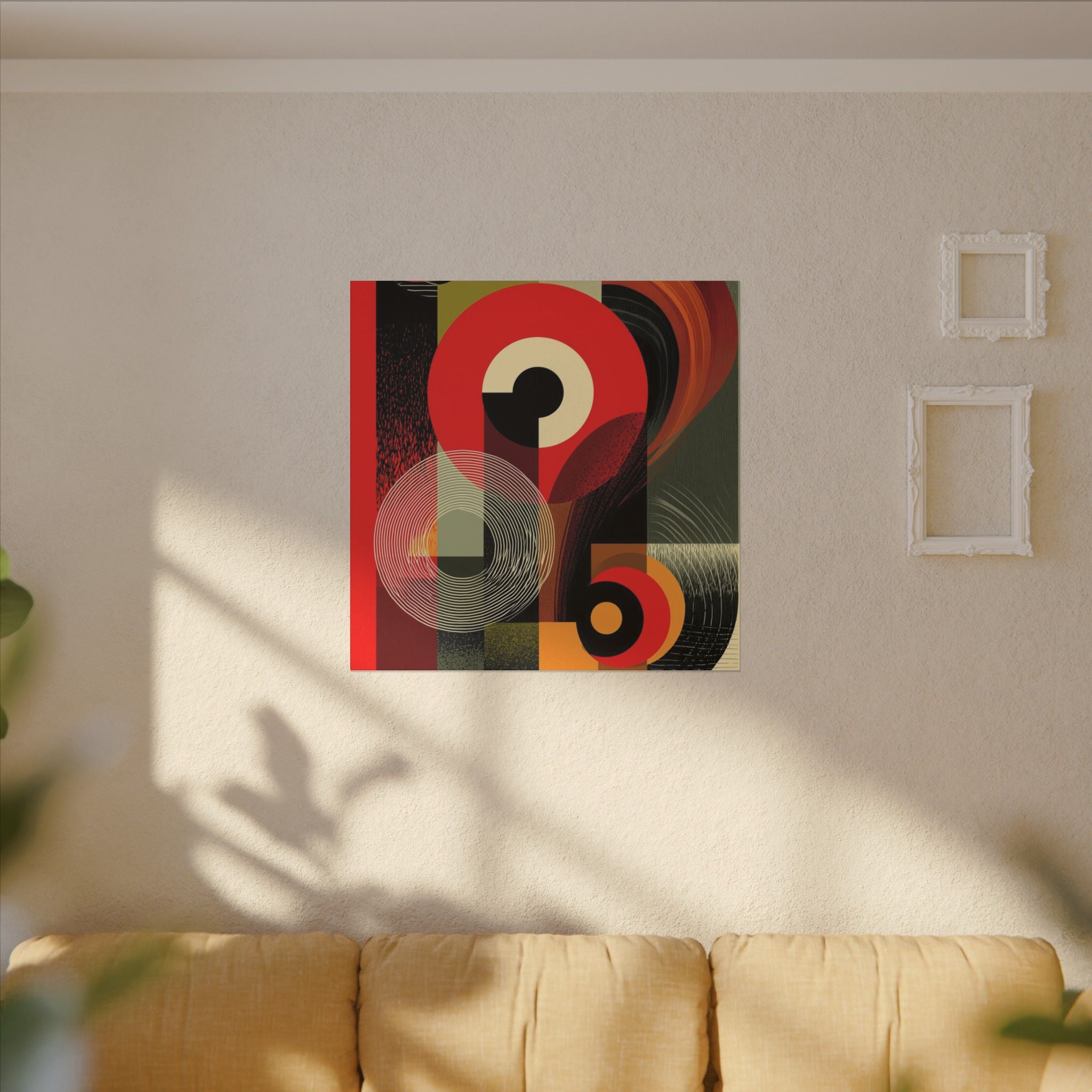 Geometric Convergence: Mid-Century Modern Abstract, Constructivist Design Principles, Bold Chromatic Composition   |   Custom Orders