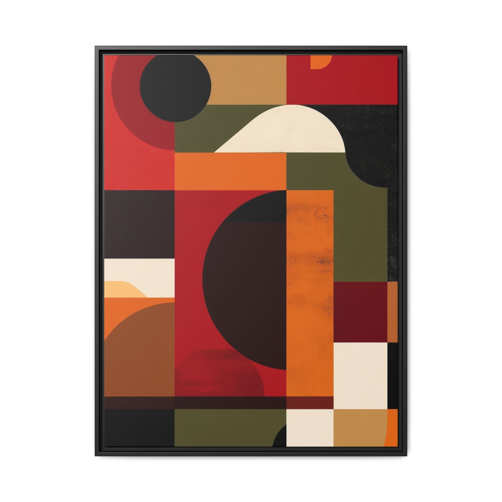 Geometric Convergence: Abstract Bauhaus Design, Constructivist Color Blocks, Architectural Art Composition   |   Custom Orders Accepted