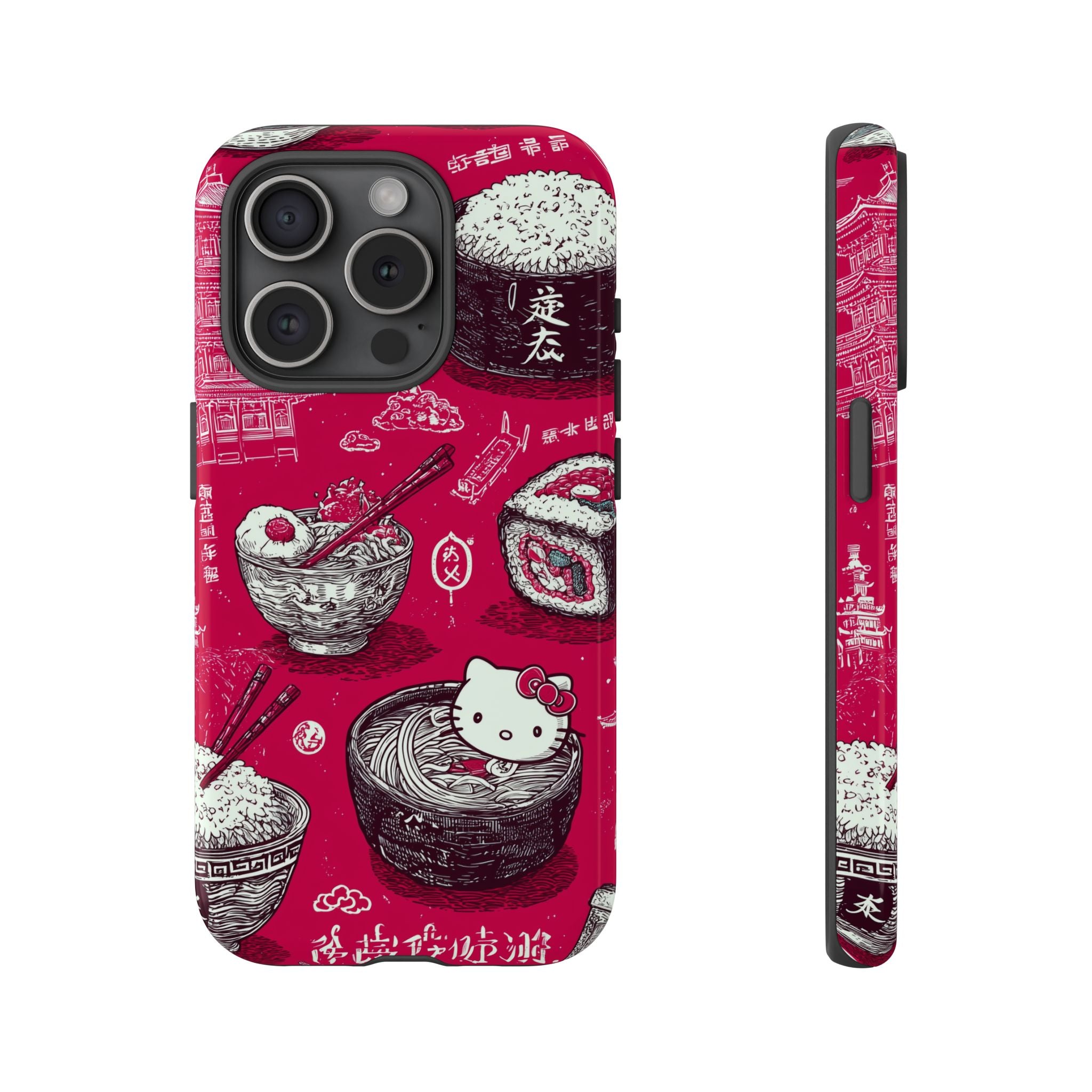 Japanese Kitty Vibrant Phone Case - Tough Case | Funky, Colorful, Unique Design for Personalization, Gift, Accessory, Protection, Trendy