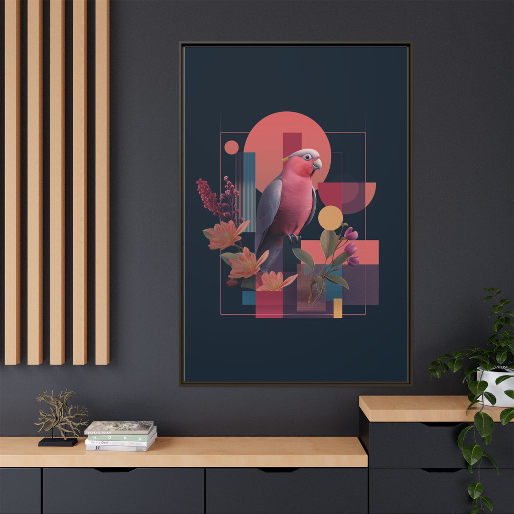Geometric Rose Galah: Digital Art Deco, Retro-Futuristic Parrot Composition   |    Custom Orders Available